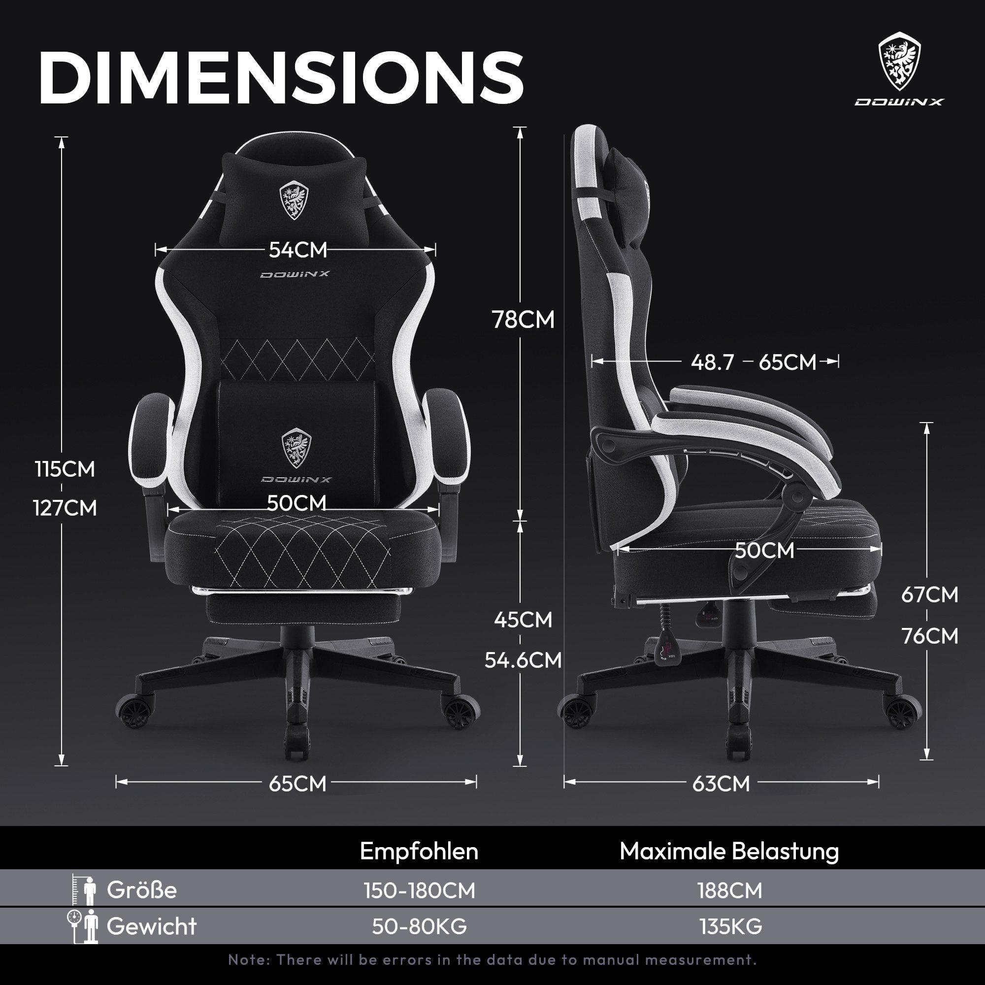 Dowinx Gaming-Stuhl Premium Gaming-Sessel mit Fußstütze und Lendenstütze (1 günstig online kaufen