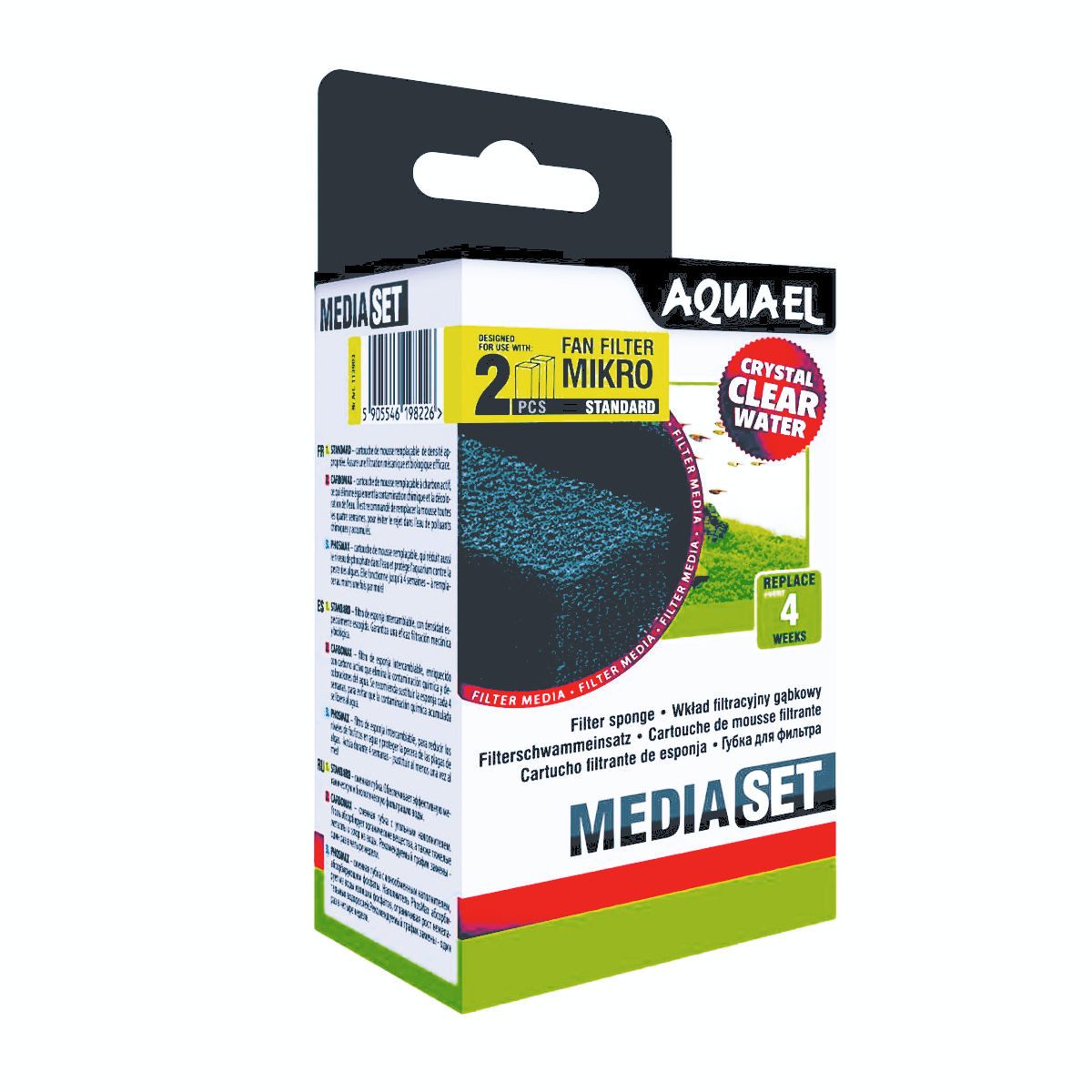 Aquael Aquariumfilter Filterschwamm, für Fan mikro (2 Stück)