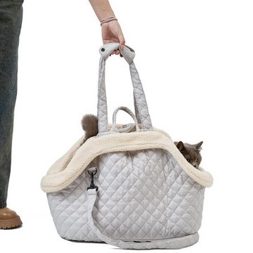 Cbei Tiertransporttasche Portable Pet Carrier Welpen-Samt-Baumwoll-Hundetasche, tragbare Katzentasche bis 7.5 kg