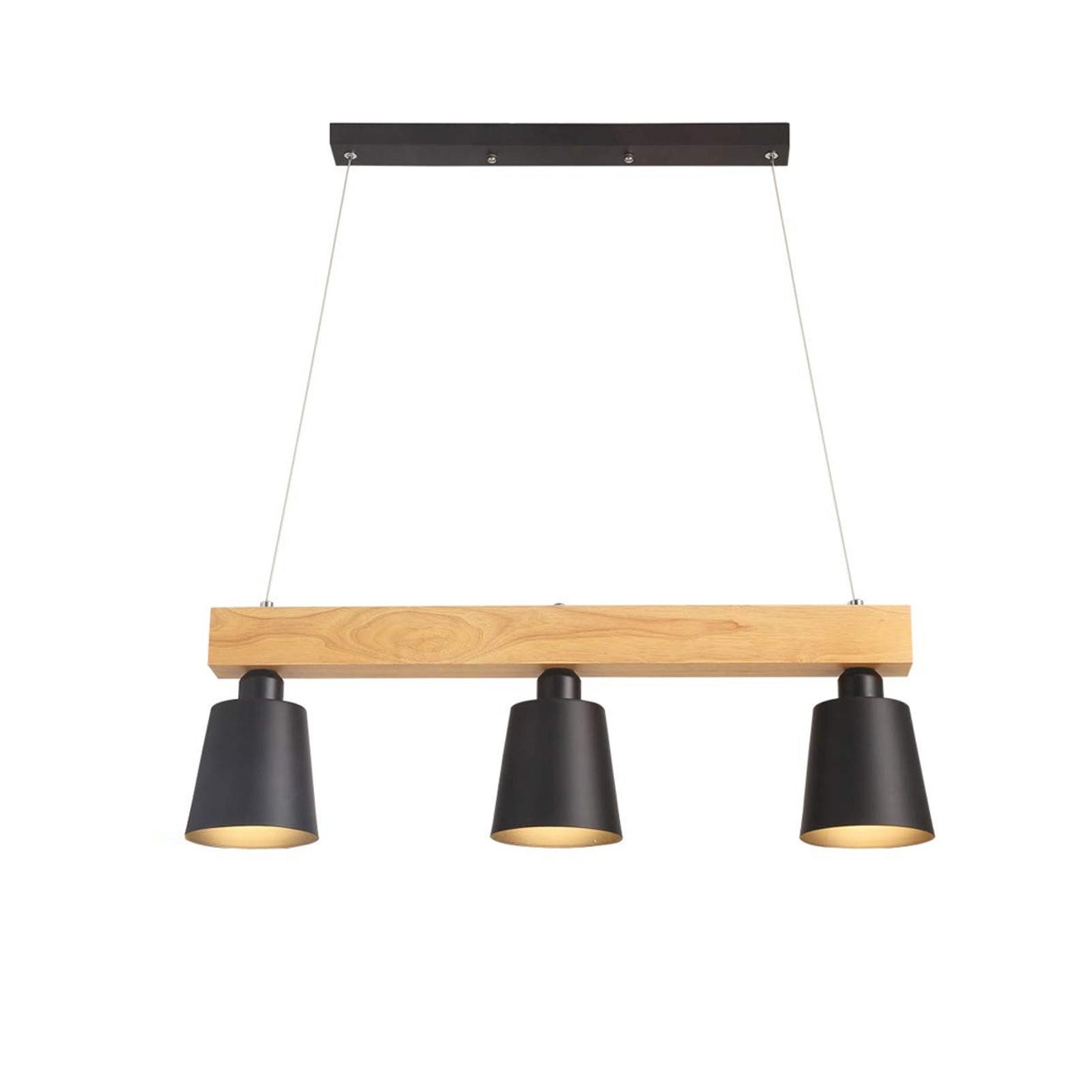 ZMH LED Pendelleuchte Esstisch Holz 3 günstig online kaufen