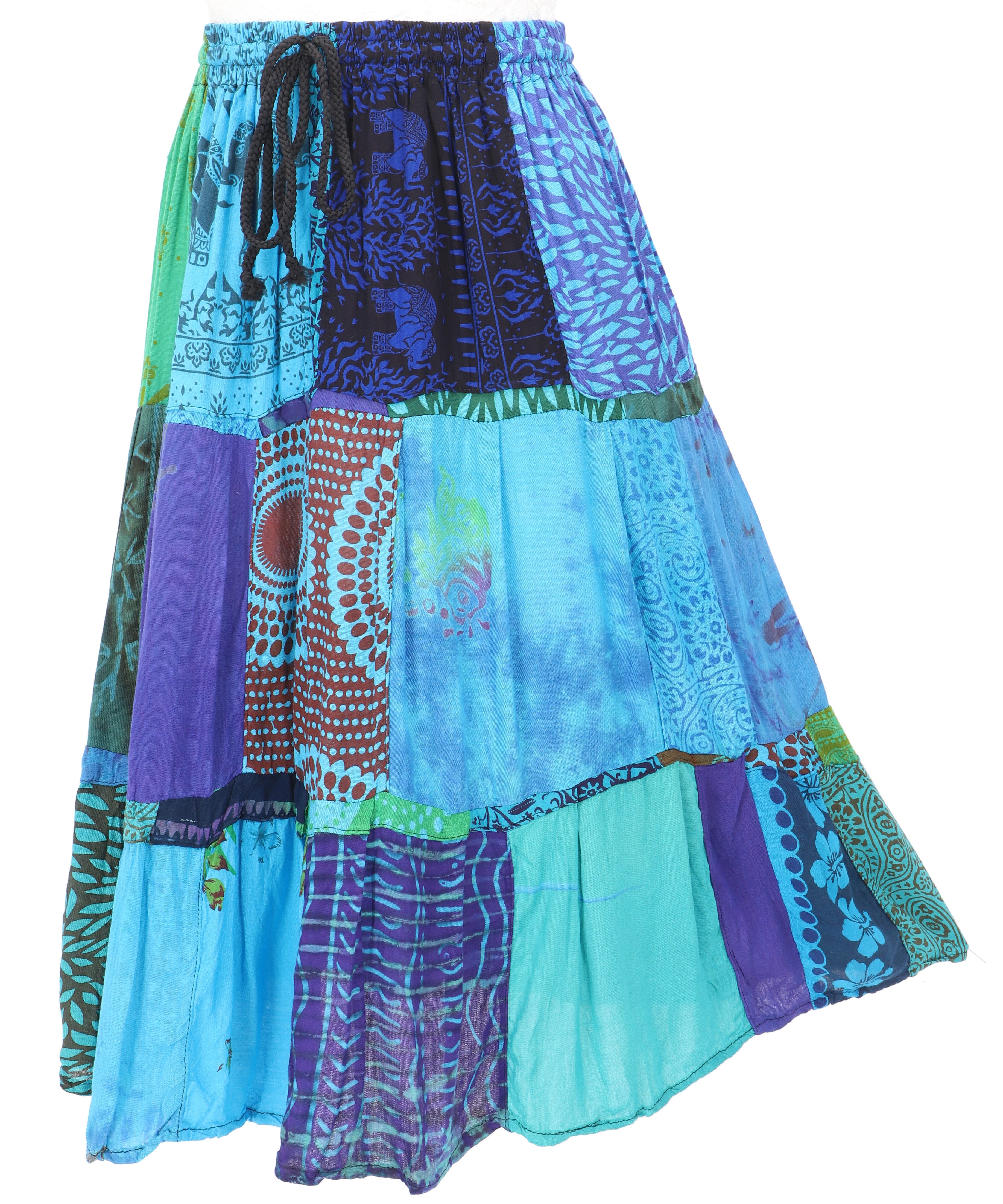 Guru-Shop Minirock Luftiger Patchwork Sommerrock, Boho upcycling.. alternat günstig online kaufen