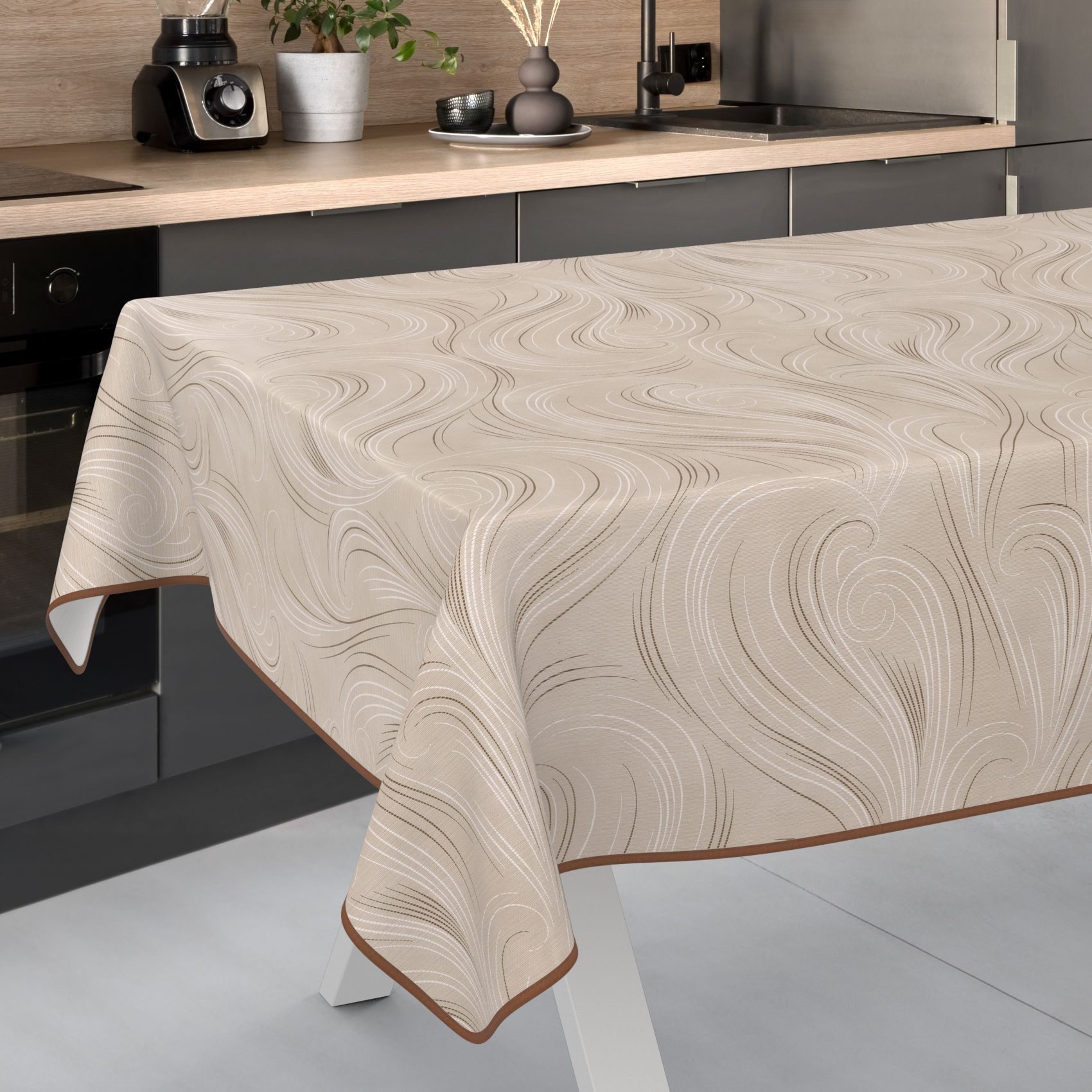 ANRO Tischdecke Wachstuch abwaschbar Abstrakt Tischwäsche günstig online kaufen