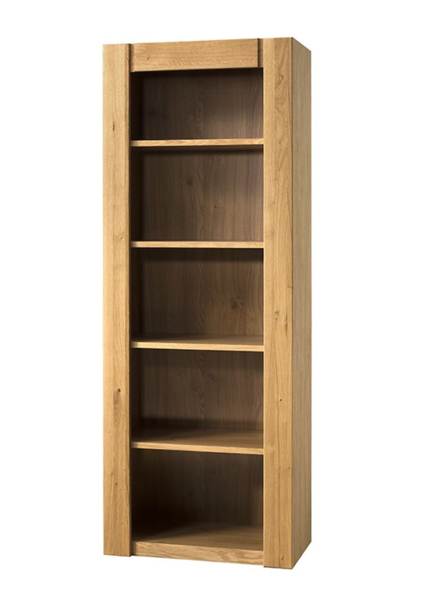 99rooms Standregal Vittorio, Wandschrank, Wandregal, Modern Design, mit 5 Fächer, 4 Einlegeböden, aus Massivholz