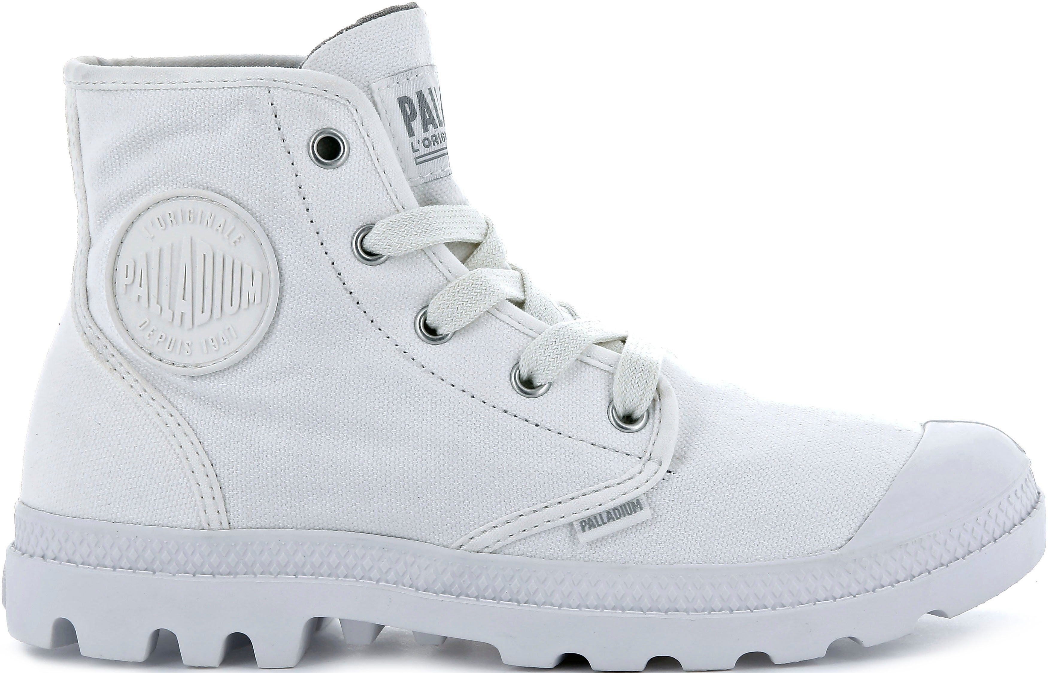 Palladium PAMPA HI weiß Schnürboots W aus Textil