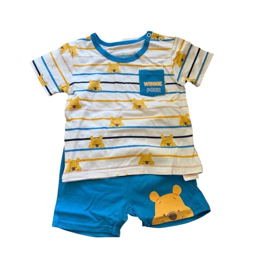 Disney Winnie Puuh Shirt & Hose Winnie Puuh Baby-Bekleidungsset für Jungen, Dunkelblau oder Hellblau (Set, 2-tlg)