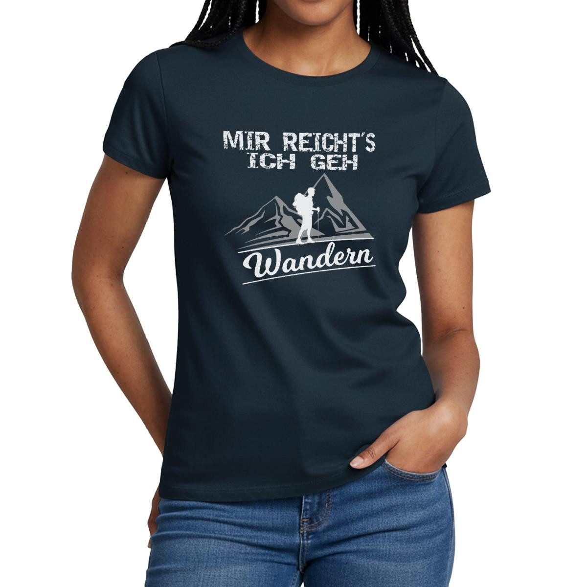 Spreadshirt T-Shirt Mir Reicht's Ich Geh Wandern Spruch Berg Gipfel Frauen günstig online kaufen