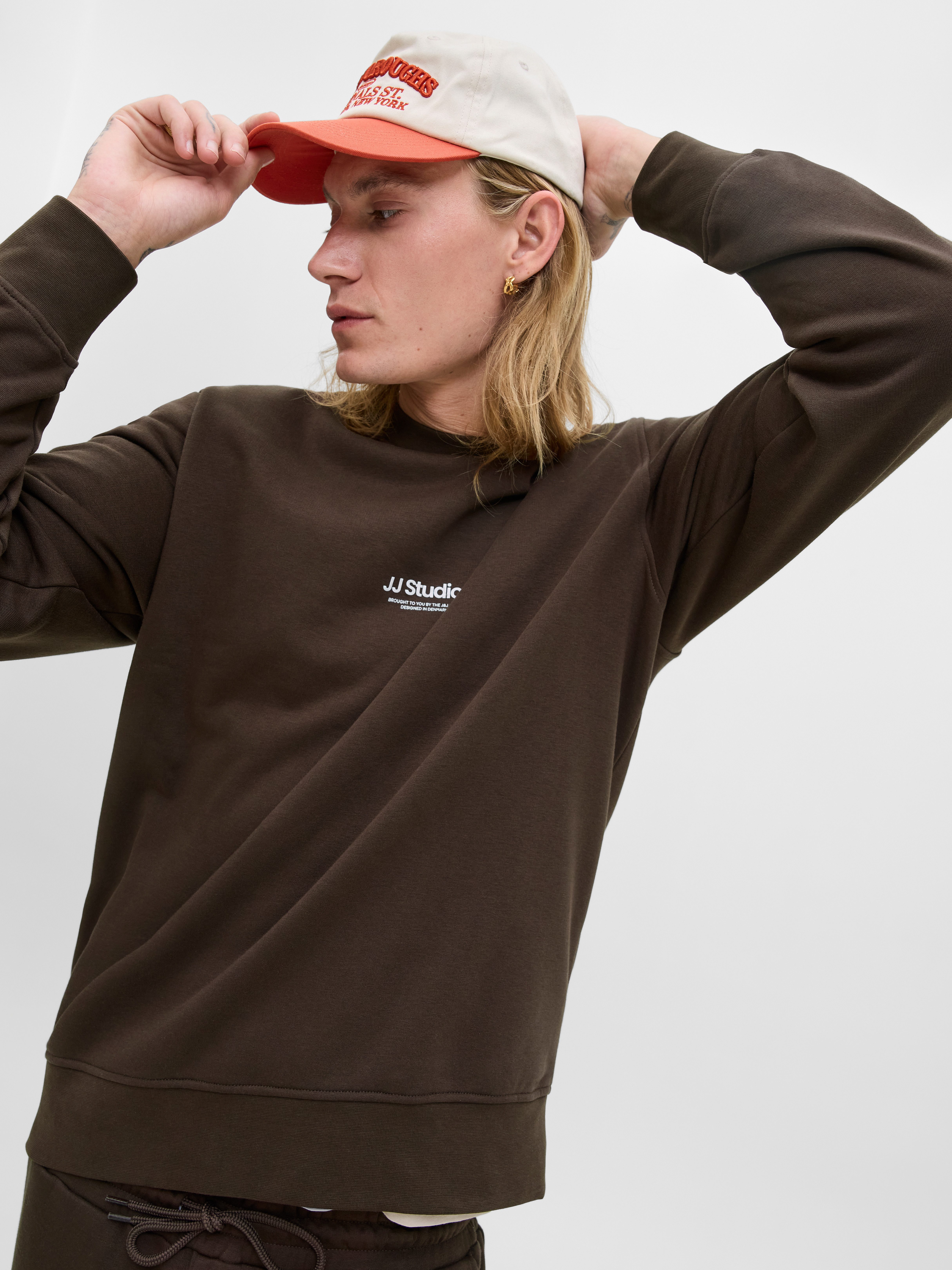 Jack & Jones Sweatshirt JJESOHO SWEAT CREW NECK NOOS Baumwollmischung, relaxed fit
