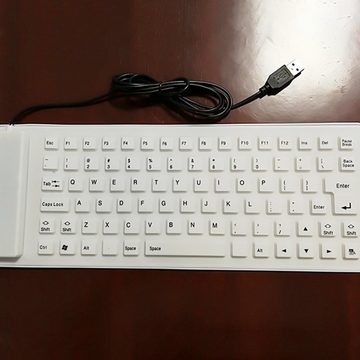 GelldG Soft-Touch-Tastatur, wasserdichte, flexible Tastatur für Laptop Tastatur