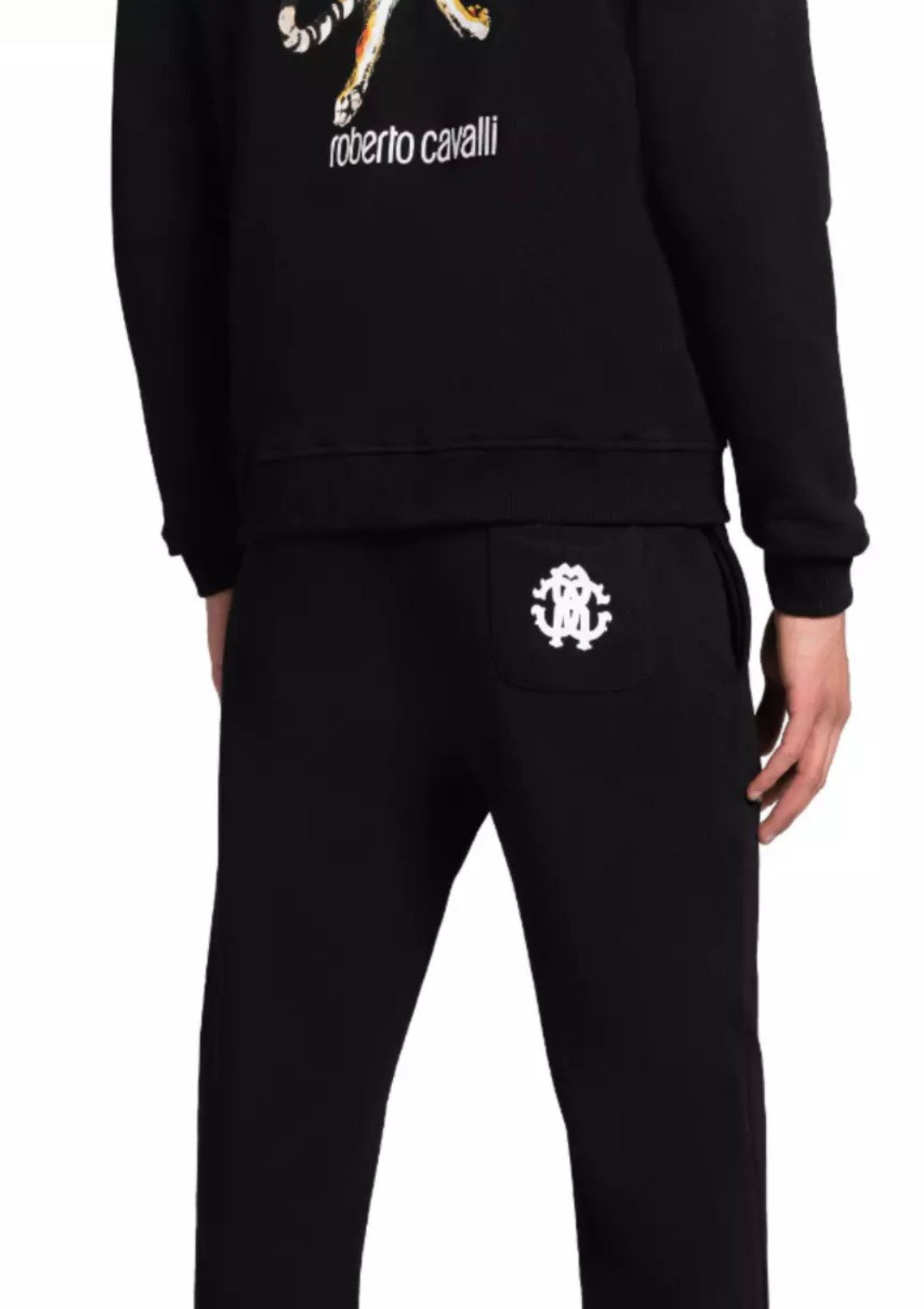 roberto cavalli Jogginghose Firenze RC Monogram Herren Sweatpants Dezentem RC-Monogramm-Print im Laminat-Look