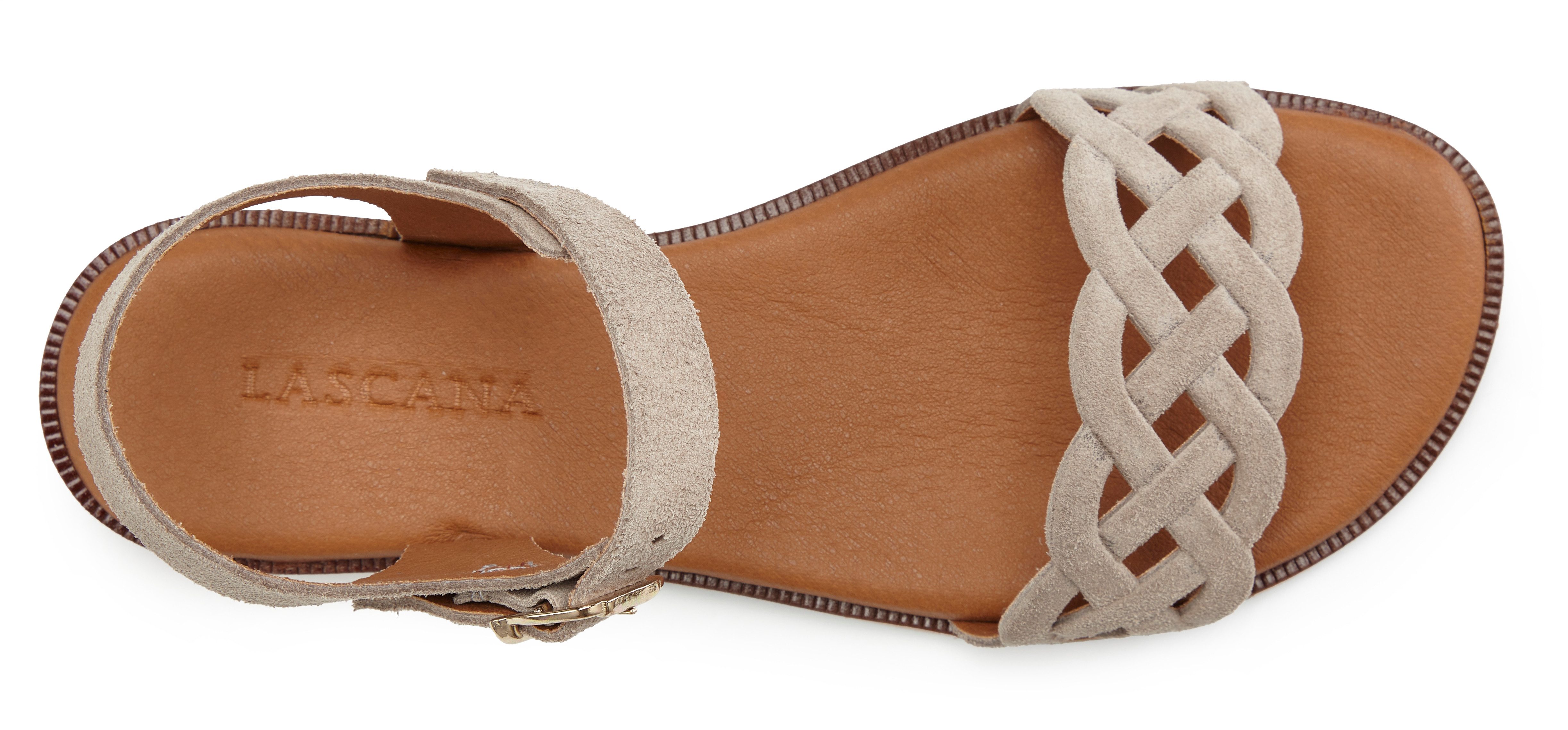 LASCANA Sommerschuh Sandale Sandalette, Sommerschuh aus Leder mit Cut-Outs und weicher Innensohle – Bild 4 von 5