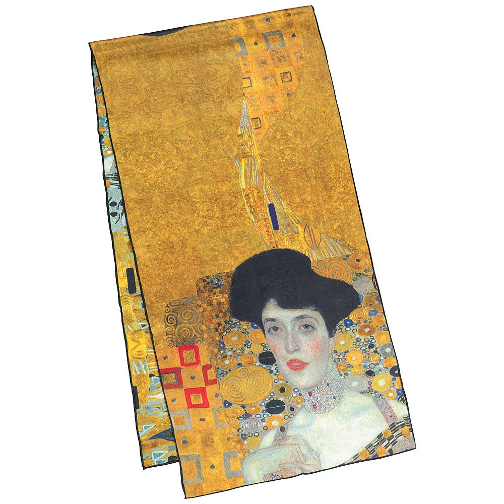 von Lilienfeld Seidenschal VON LILIENFELD 100% Seide Gustav Klimt: Adele 172 x 42 cm, Motivdruck