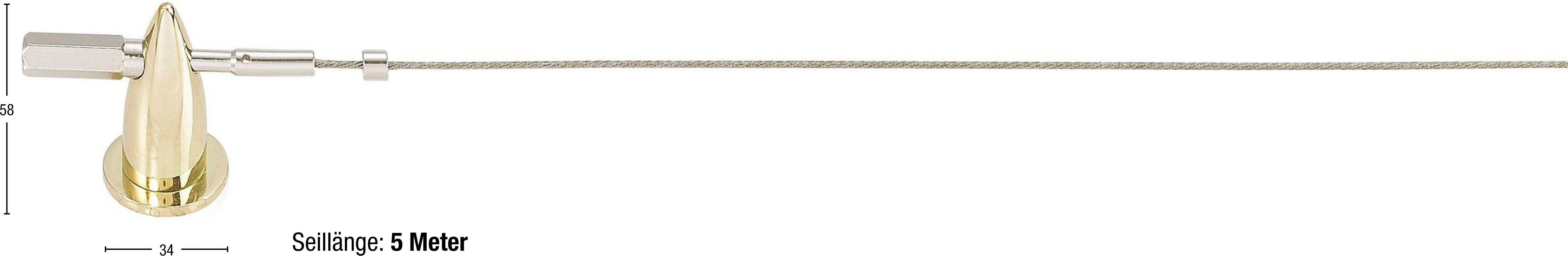 GARESA Seilspanngarnitur Seilspanngarnitur "STRANG", Seil 2 mm, Wandmontage