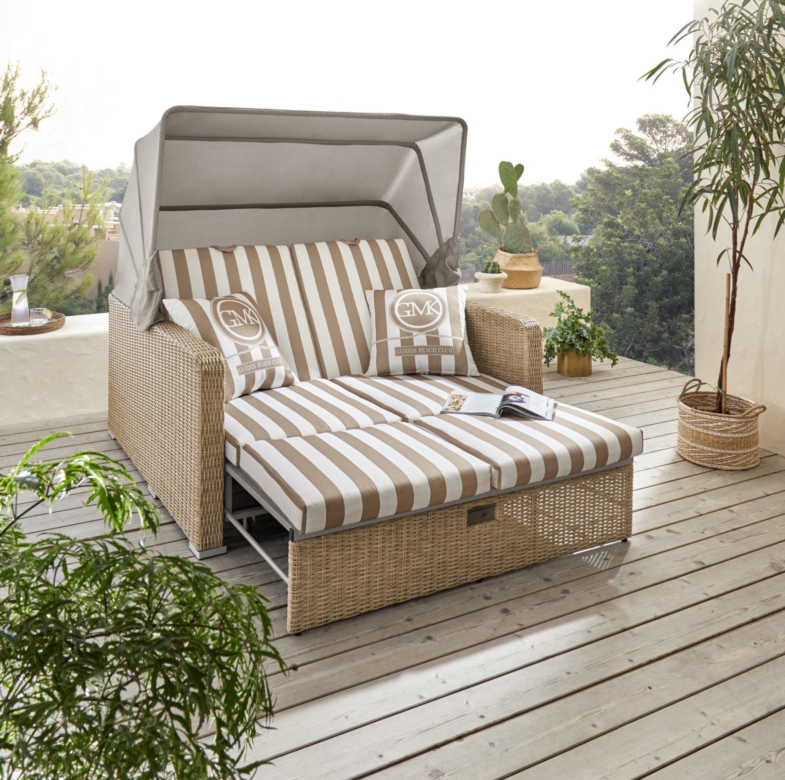 Guido Maria Kretschmer Home&Living Loungesofa Norderney, 8 Teile, BxLxH:  146x140x78 cm, Strandkorb