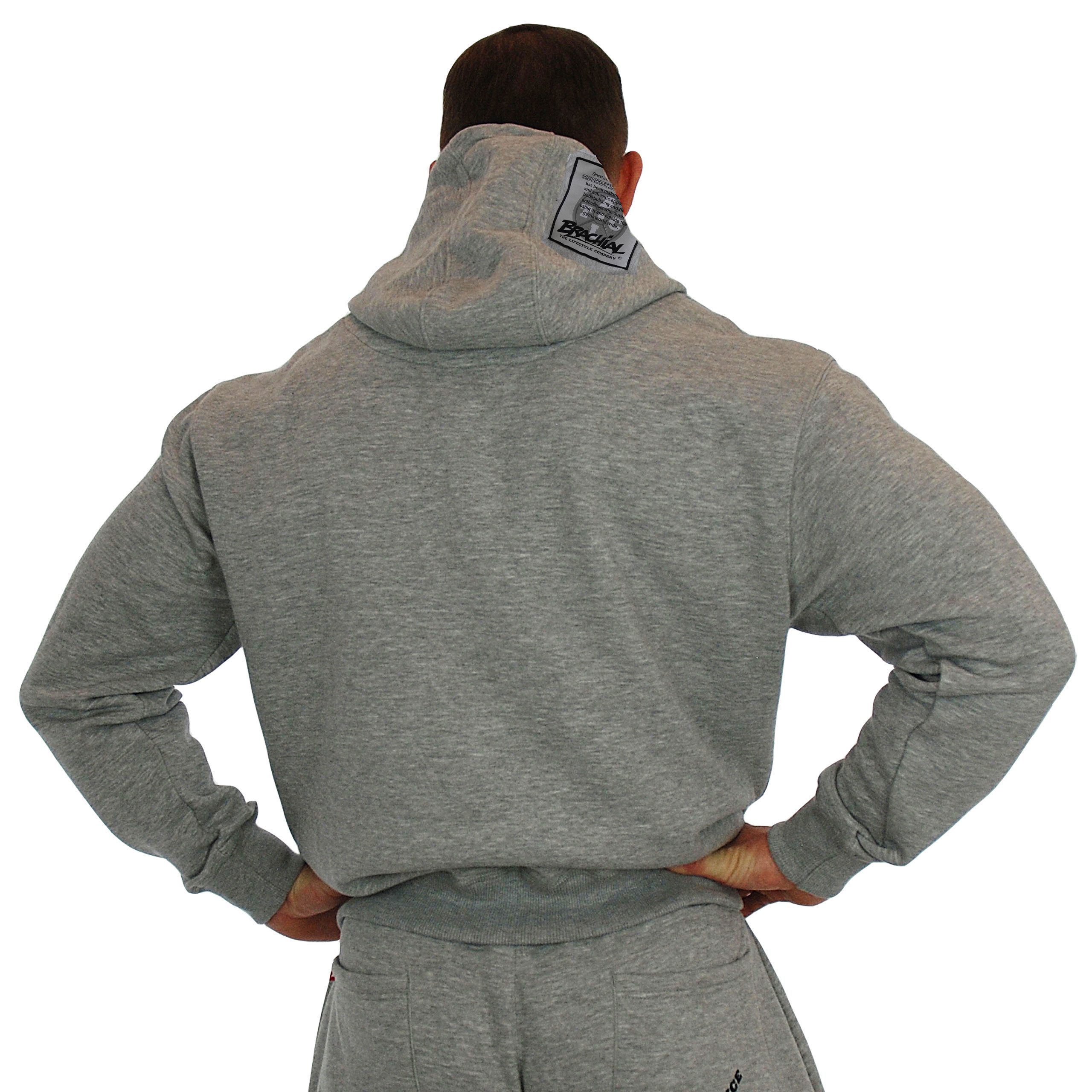 BRACHIAL THE LIFESTYLE COMPANY Kapuzensweatshirt Brachial Hoody "Gain" graumeliert