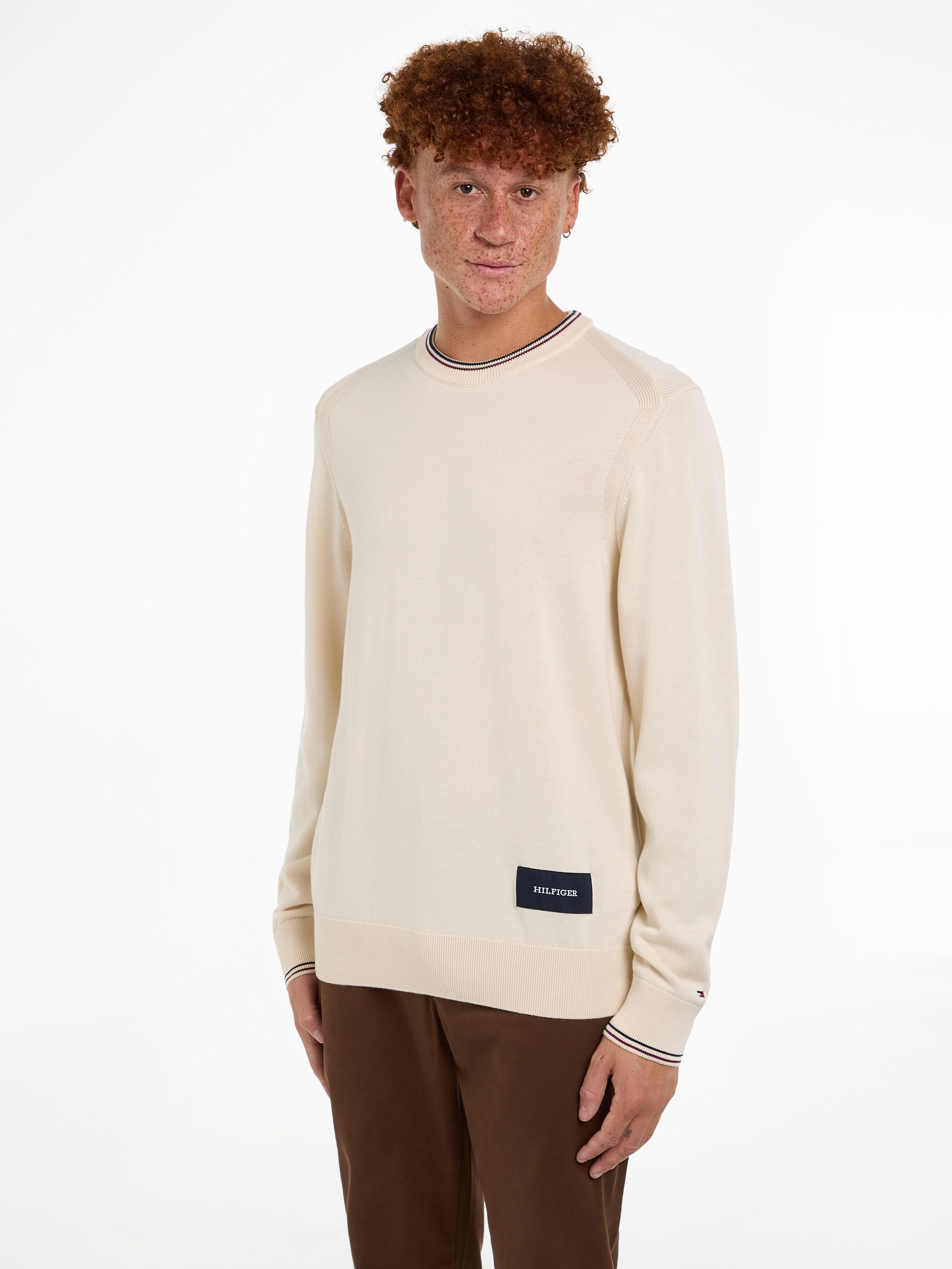 Tommy Hilfiger Rundhalspullover RWB COTTON CREW günstig online kaufen