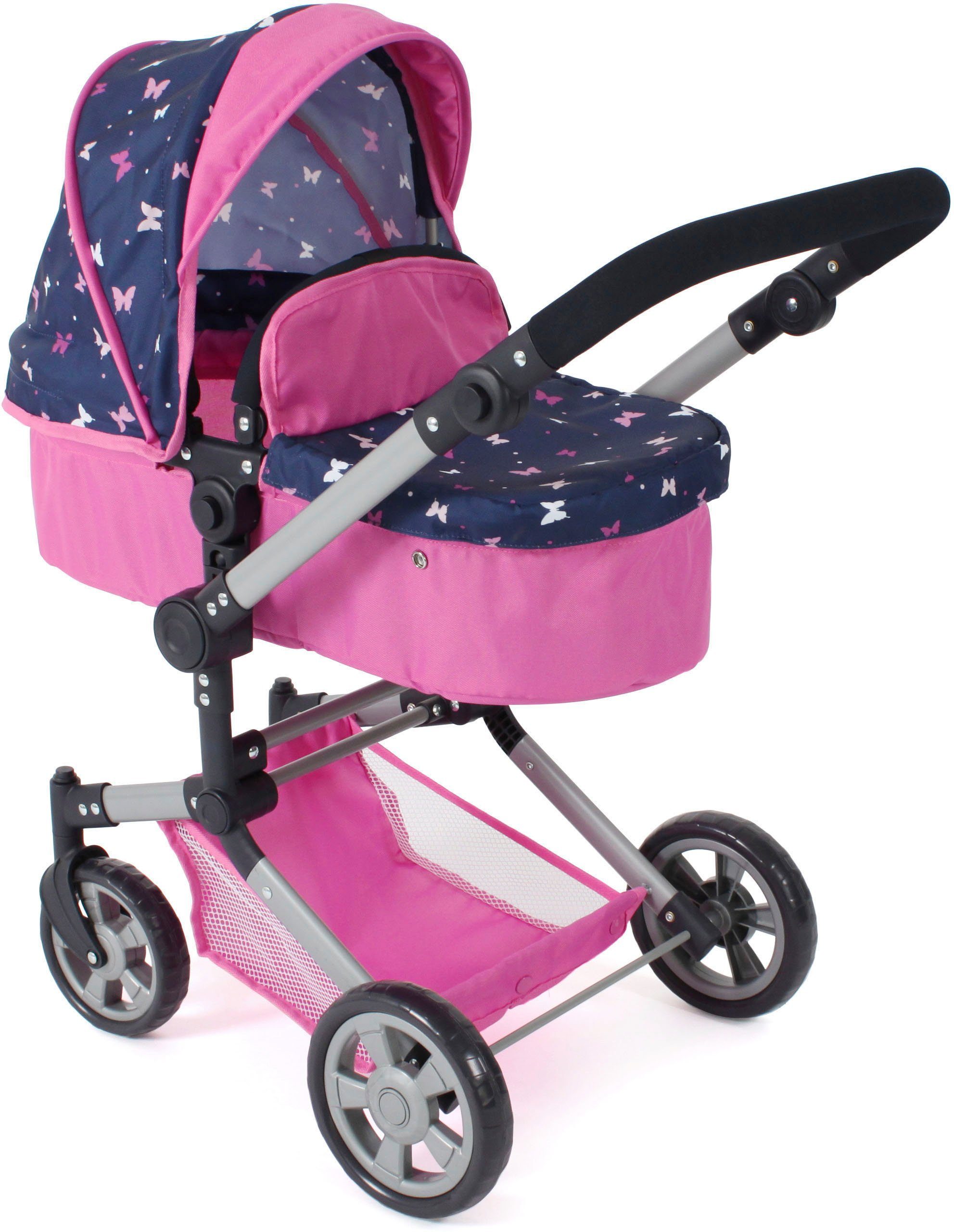 CHIC2000 Kombi-Puppenwagen Linus, Butterfly, rosa, (Set) günstig online kaufen