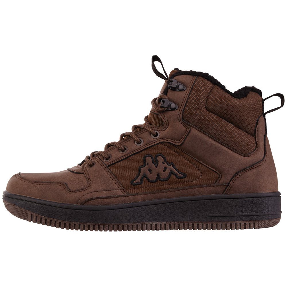 Kappa Sneaker brown-black wärmendem mit - Innenfutter