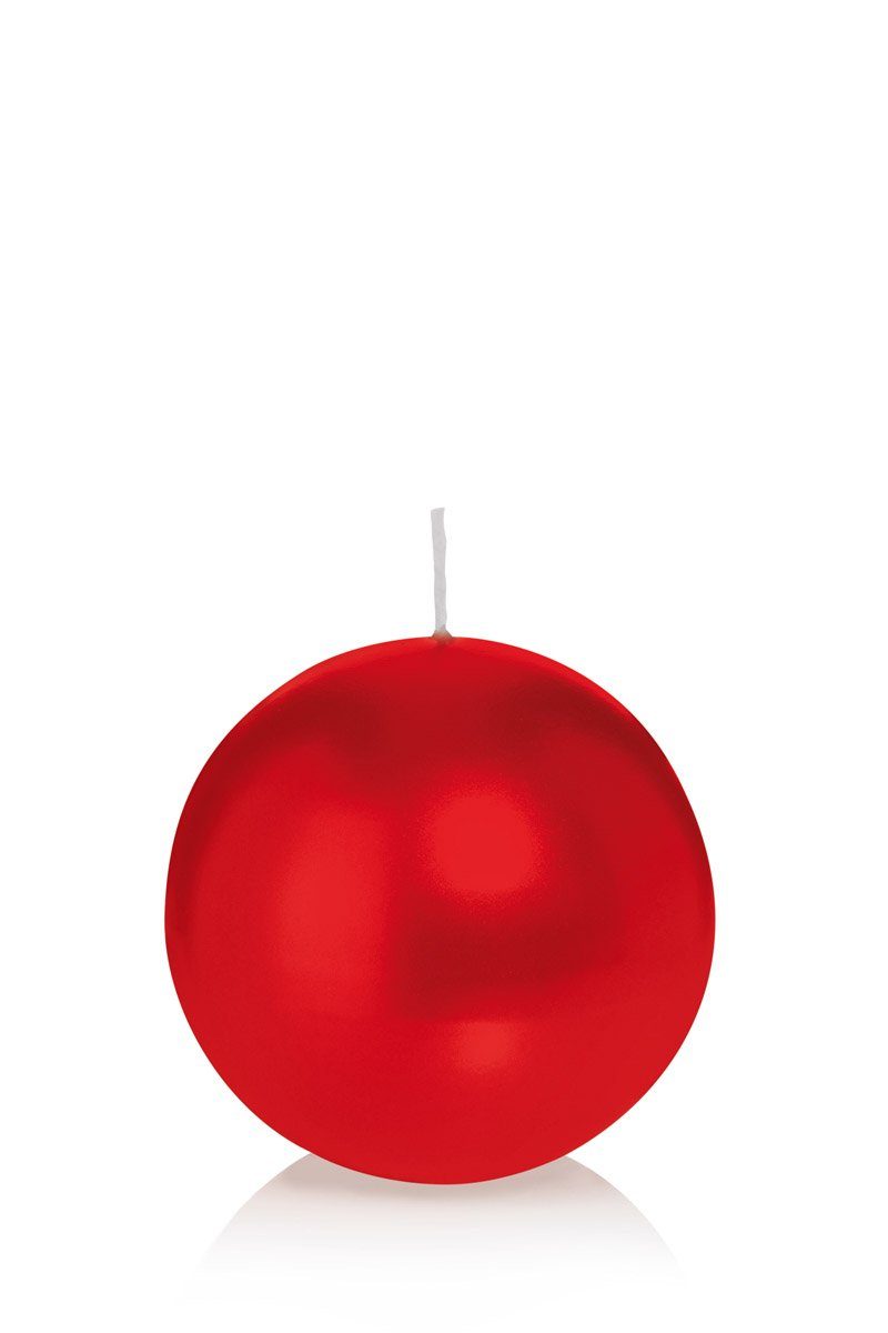 Wiedemann Kerzen Kugelkerze Kugelkerzen Rot Ø 80 mm, 6 Stück