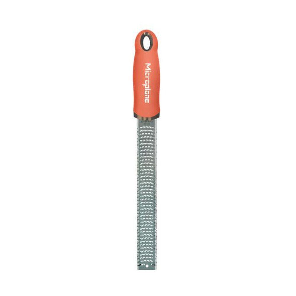 Microplane Küchenreibe Reibe Zimt Orange Premium Zester, Edelstahl, Kunststoff, (1-St), Reibe Zimt Orange Premium Zester, 32,50cm, orange