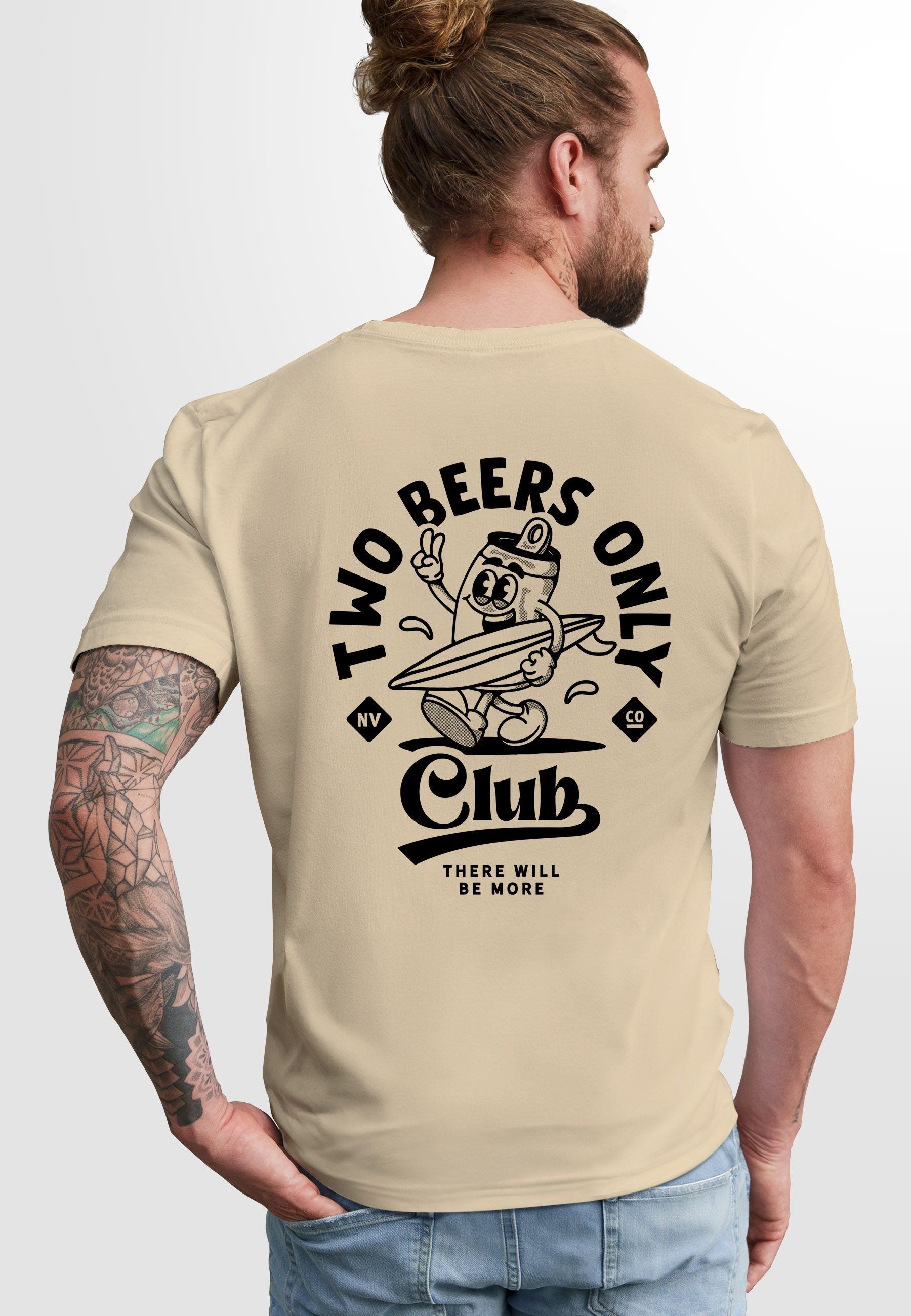 Neverless Print-Shirt Backprint T-Shirt Herren Bier Spruch Motivprint Comic günstig online kaufen