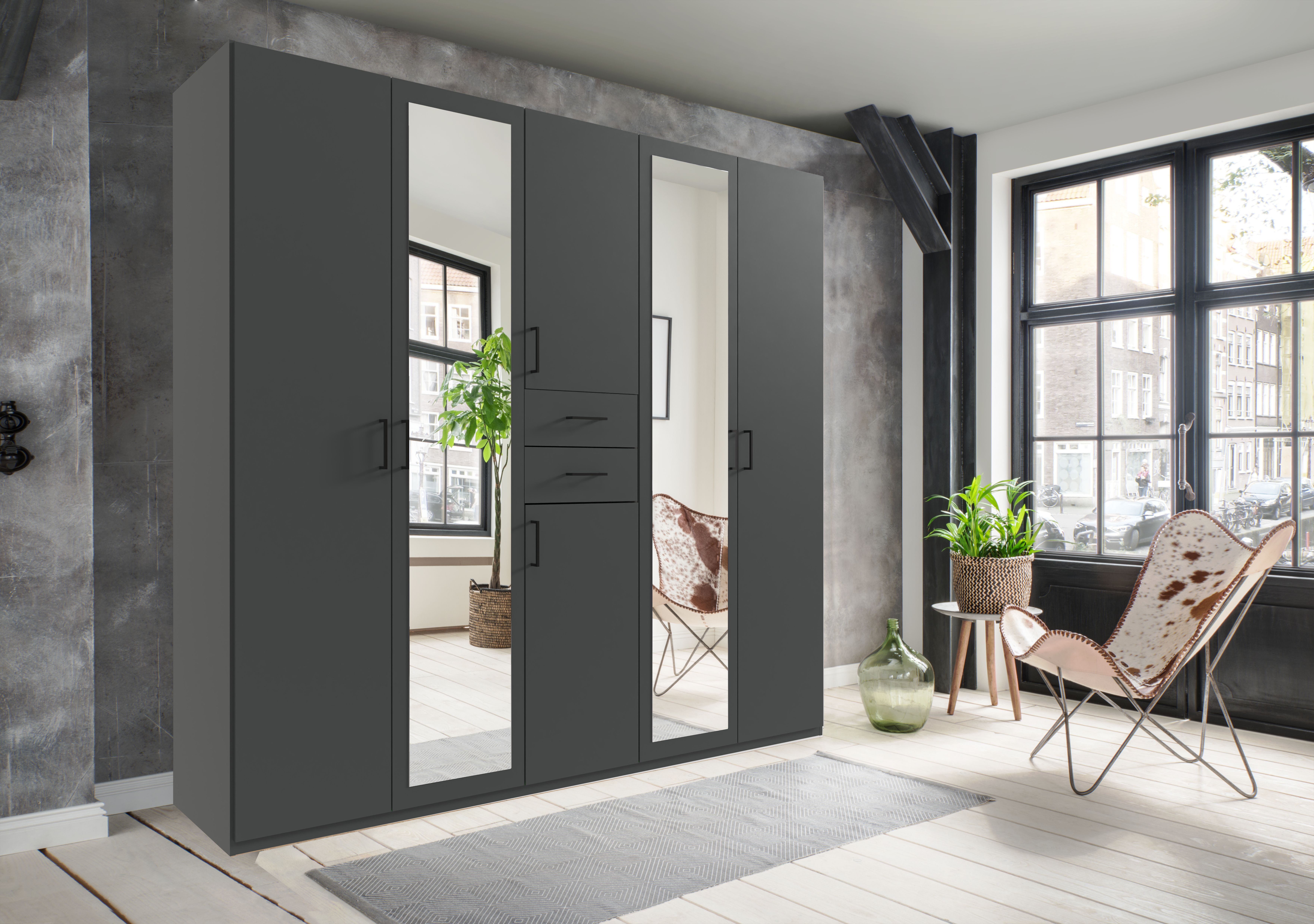 Wimex Kleiderschrank Diver Drehtürenschrank mit Spiegel, 180, 225 o. 270cm günstig online kaufen