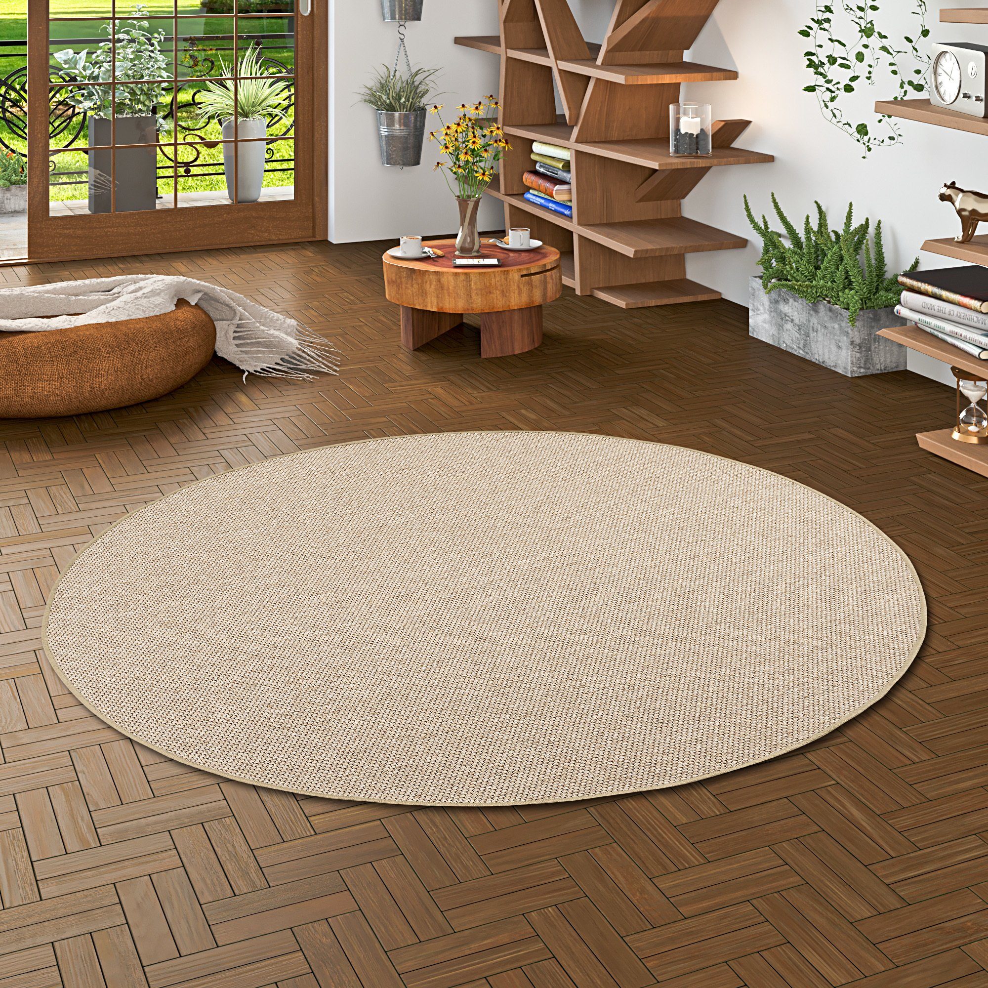 Snapstyle Designteppich Bentzon Natur Flachgewebe Teppich günstig online kaufen