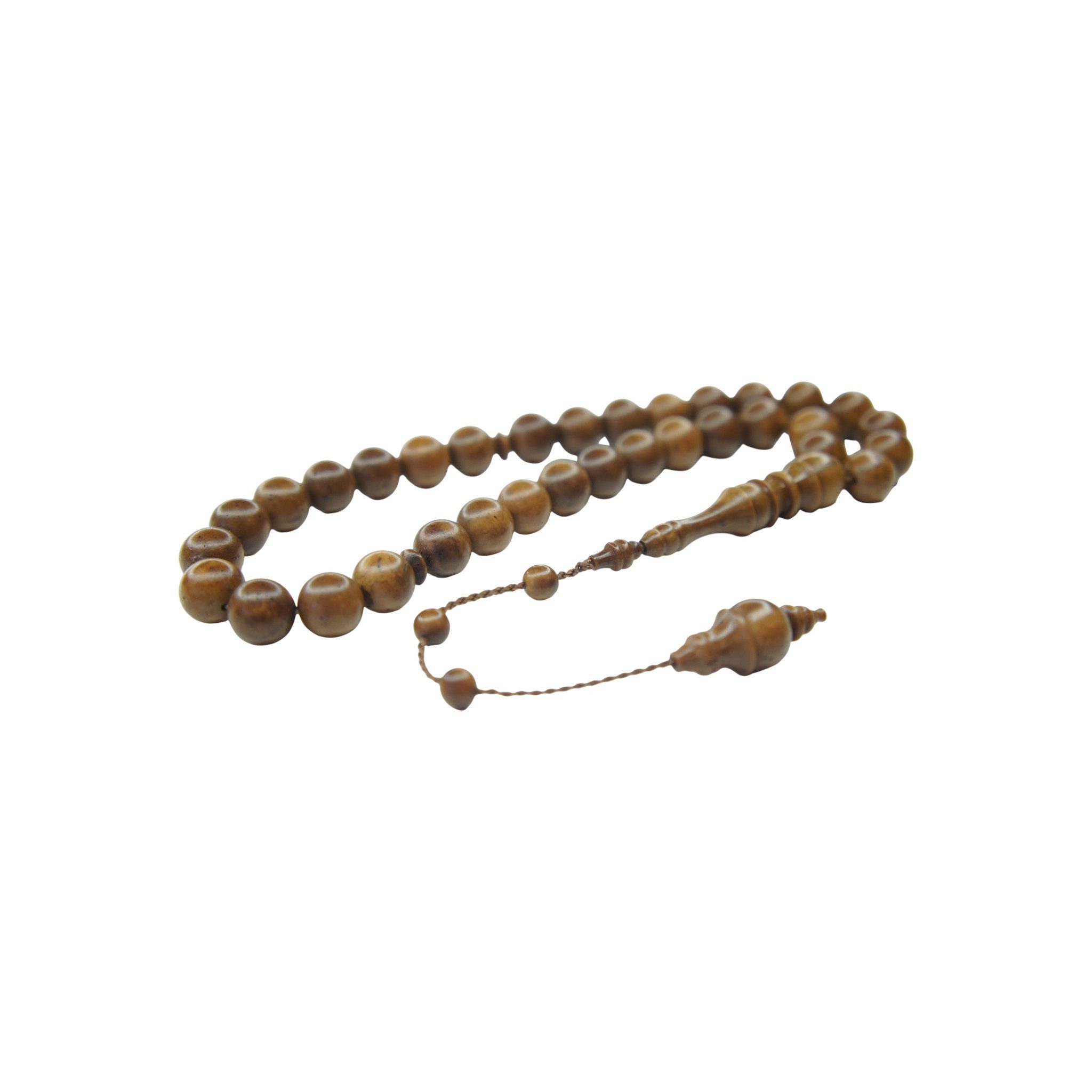 TesbihBid Kettenanhänger Osmanische Kuka Gebetskette in Braun (Bakalite Subha Ates, Amber Prayerbeads Rosary Faturan, 33-tlg., Die Schnösten Geschenk für Manner), Gebetskette Tesbih Misbaha Tasbeeh