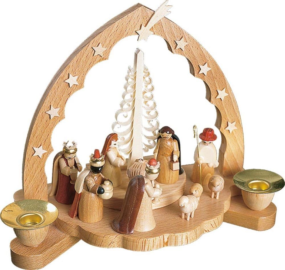 Richard Glaesser Торшеры Christi Geburt, Höhe ca. 17 cm, Handwerskunst original Erzgebirge