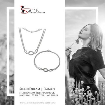 SilberDream Schmuckset SilberDream Kette & Armband glitzer oval (Schmuckset, 2-tlg., Schmucksets), Damen Schmucksets aus 925 Sterling Silber, Farbe: silber