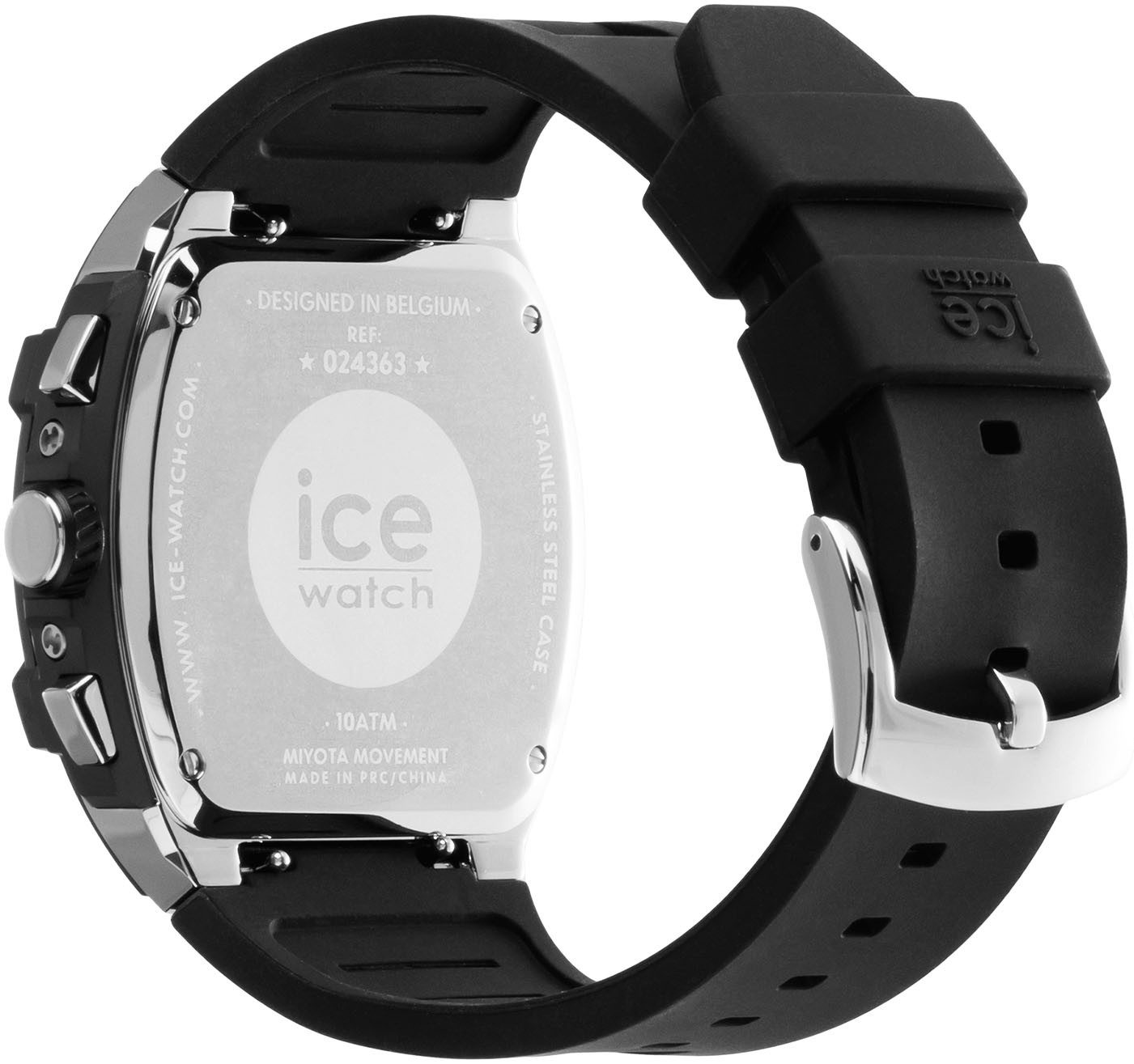ice-watch Chronograph ICE boliday - Steel - Large - CH 024363, Armbanduhr, Quarzuhr, Herrenuhr, Silikonarmband, Stoppfunktion