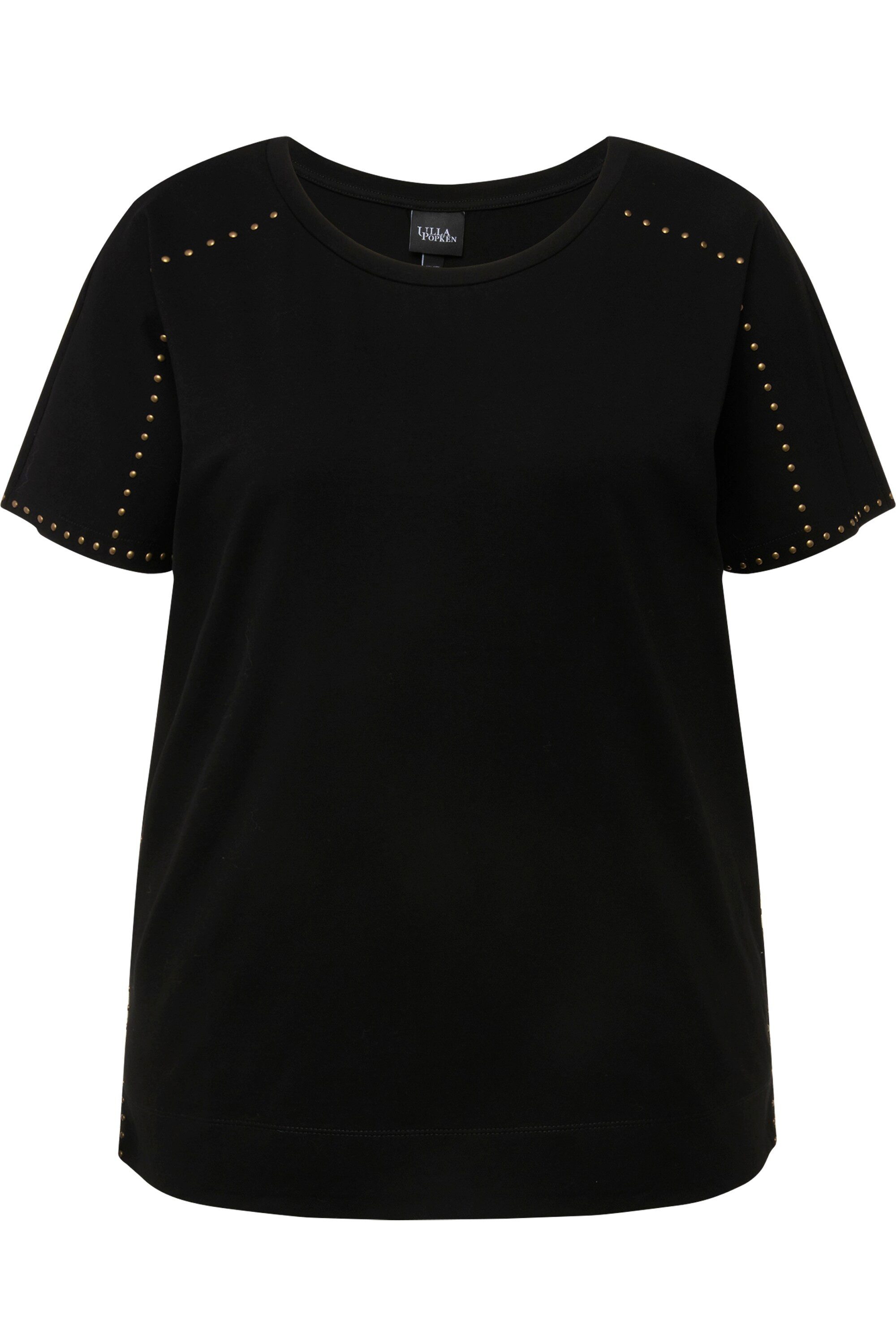 Ulla Popken T-Shirt T-Shirt Ziernieten Oversized günstig online kaufen