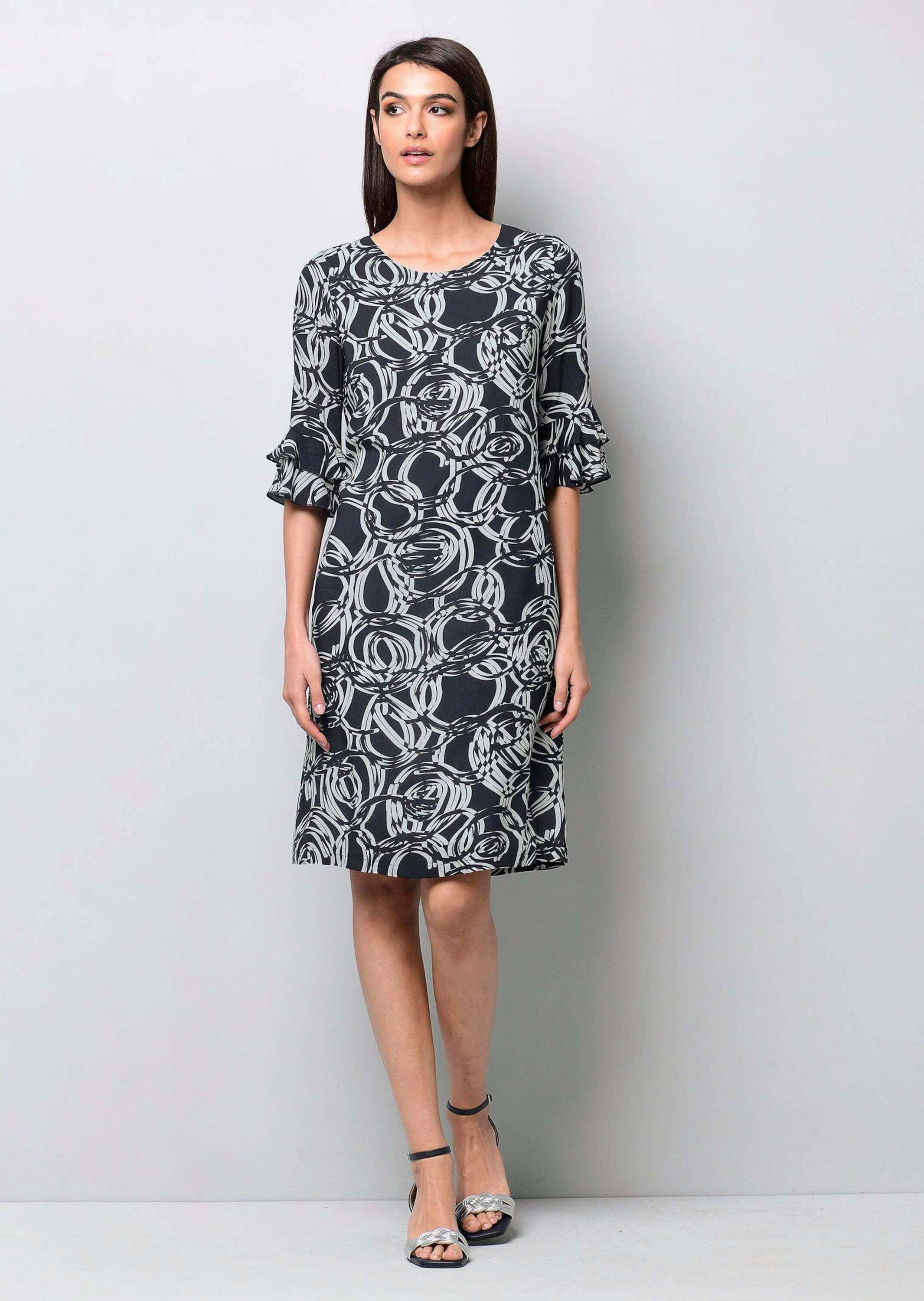 Druckkleid Kleid mit grafischem Dessin
