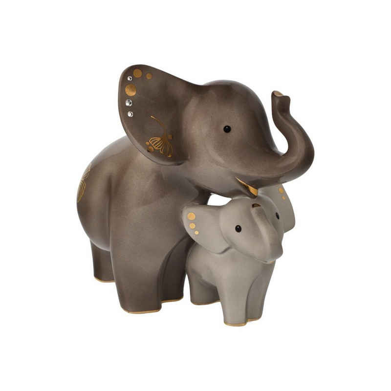 Goebel Dekofigur Elephant, Braun/ Grau L:24cm H:20cm Porzellan