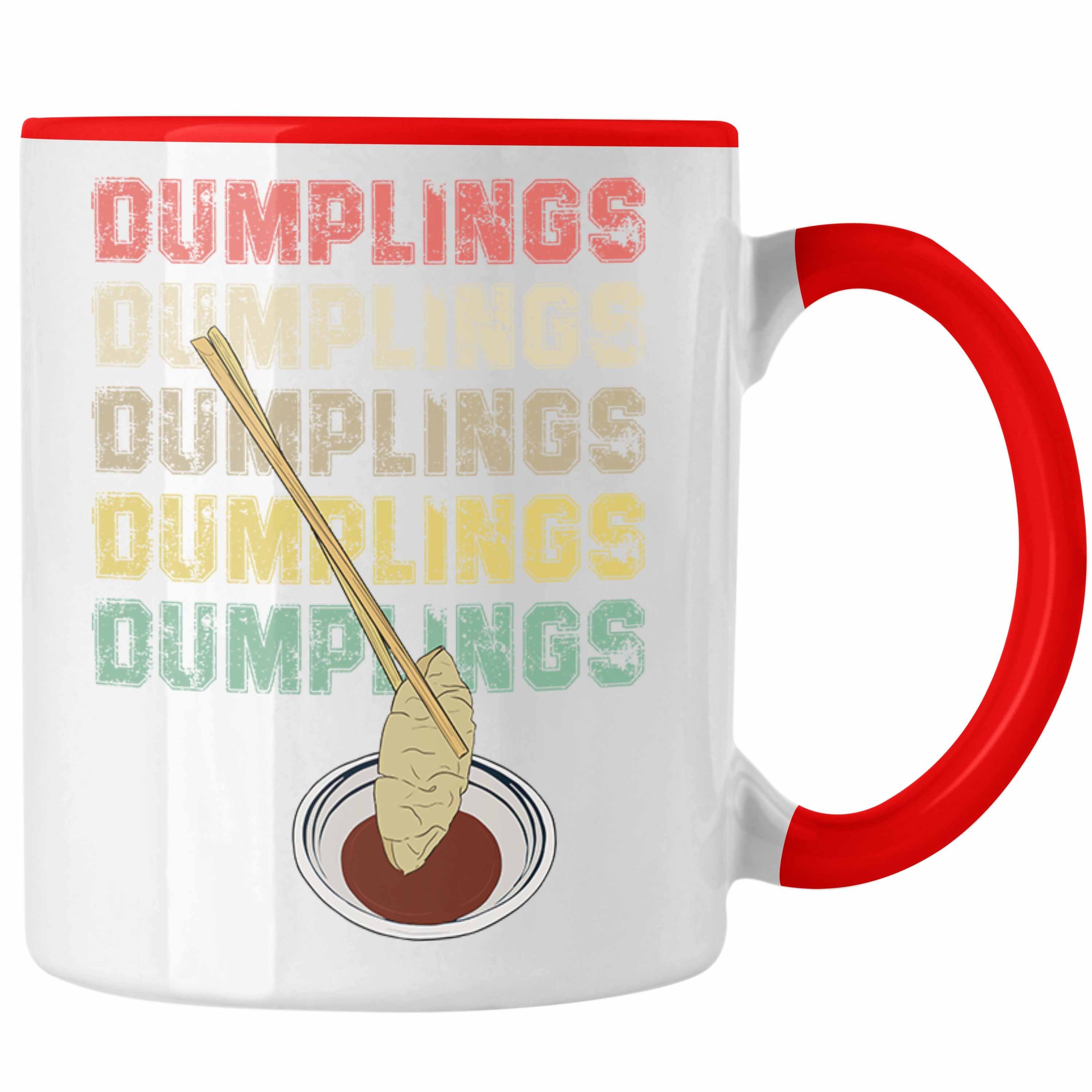 Trendation Tasse Trendation Asiatisch Rot - Geschenk Dumpling Tasse Liebhaber Sushi Geschenkidee Gyozas