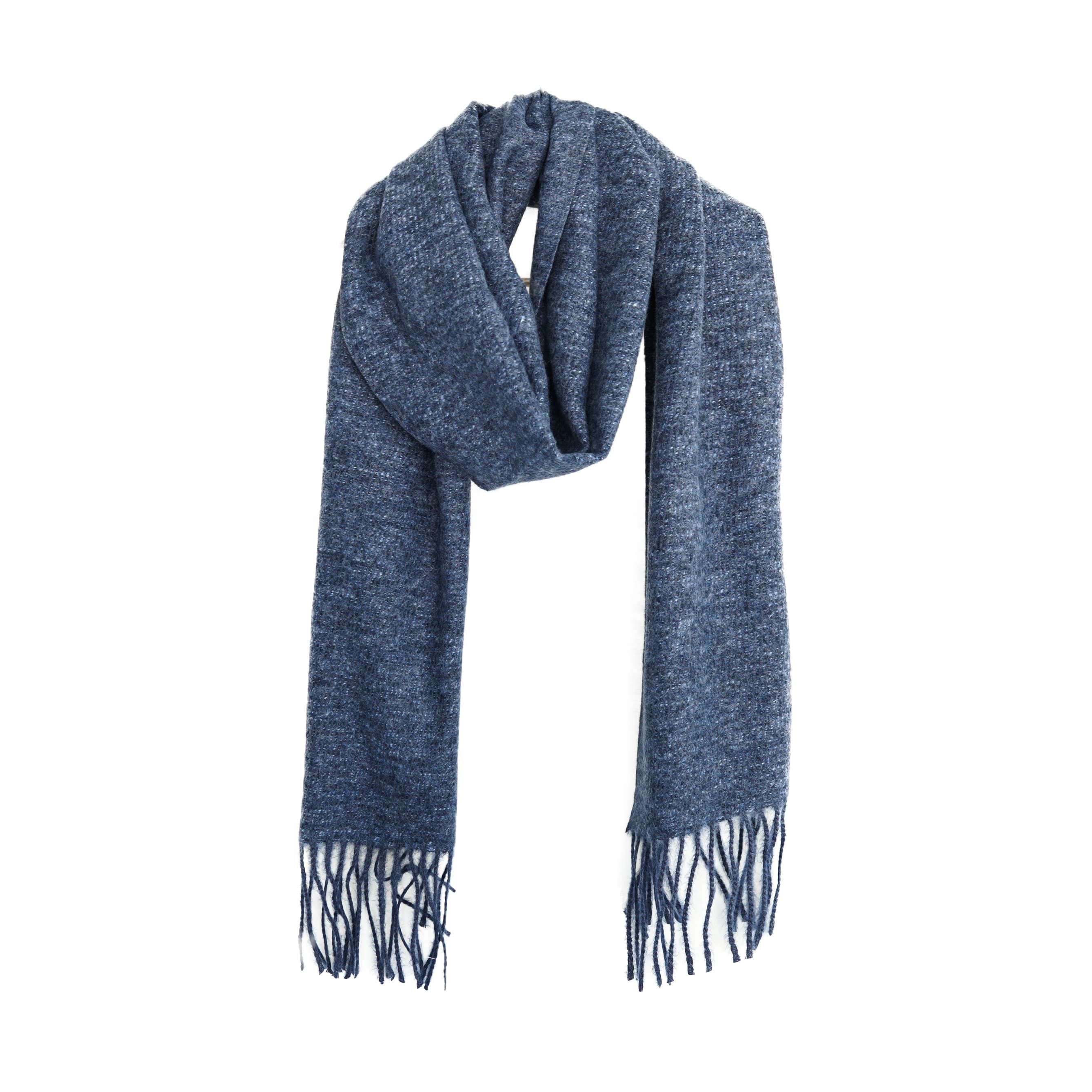 COFI 1453 Modeschal 220x30 cm für Unisex mit Fransen - einfarbig, wärmend & stillvoll