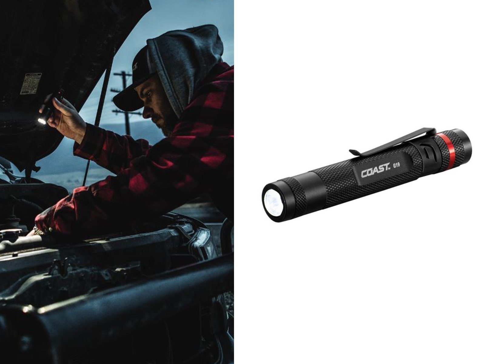 coast LED Taschenlampe, Helle Outdoor Mini Stiftlampe mit Inspektionsstrahl bis zu 20 Metern