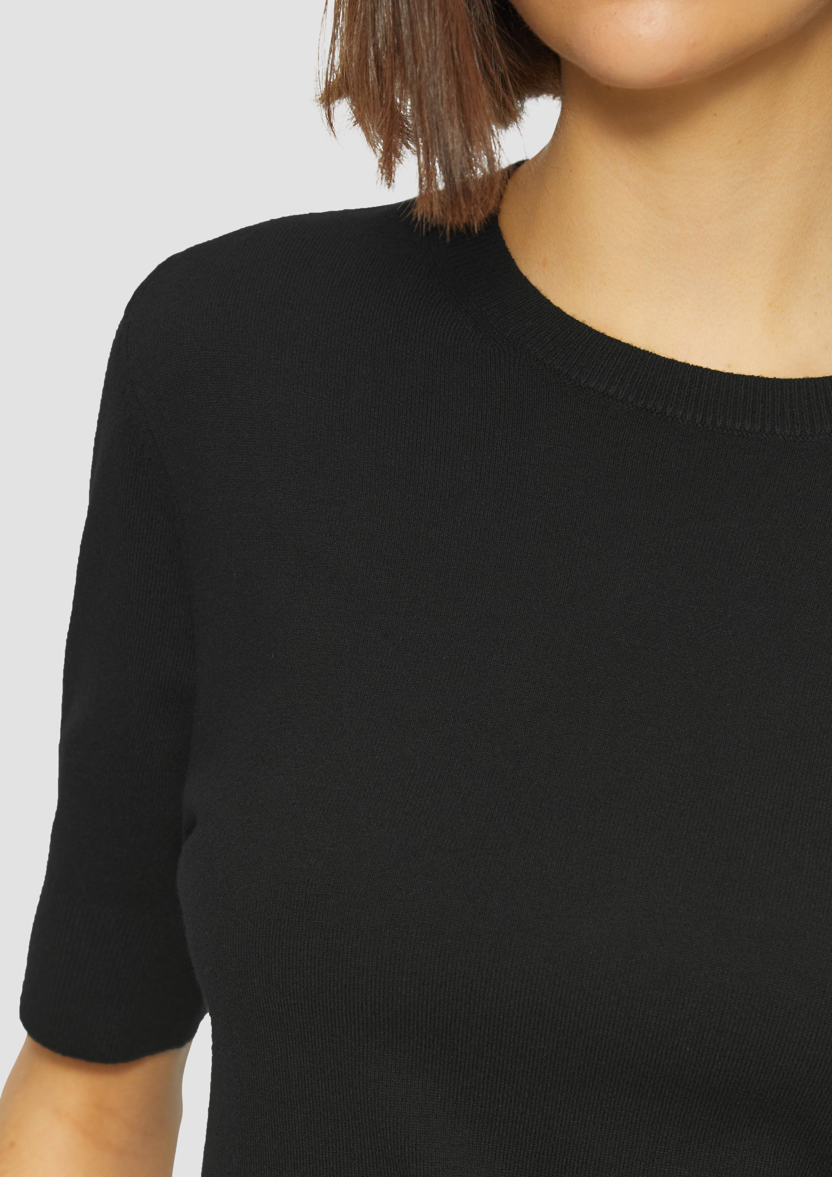 s.Oliver Strickpullover Kurzärmeliger Strickpullover aus Viskosemix günstig online kaufen