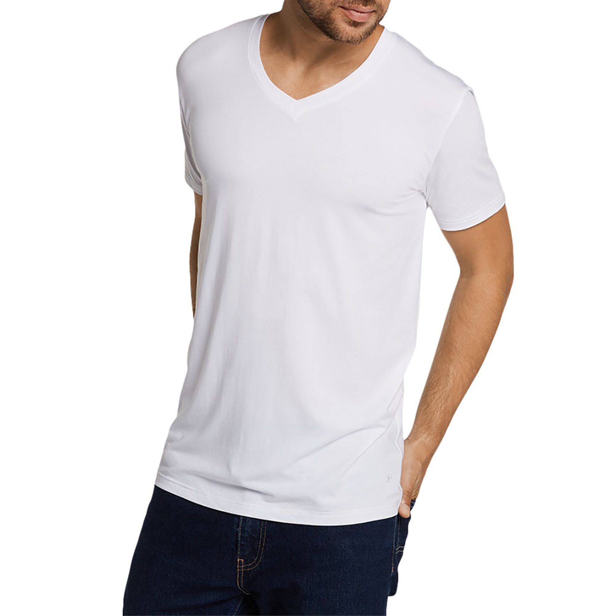 Bamboo basics T-Shirt Herren T-Shirt 4er Pack Viskose VELO (Packung, 4er Pack)