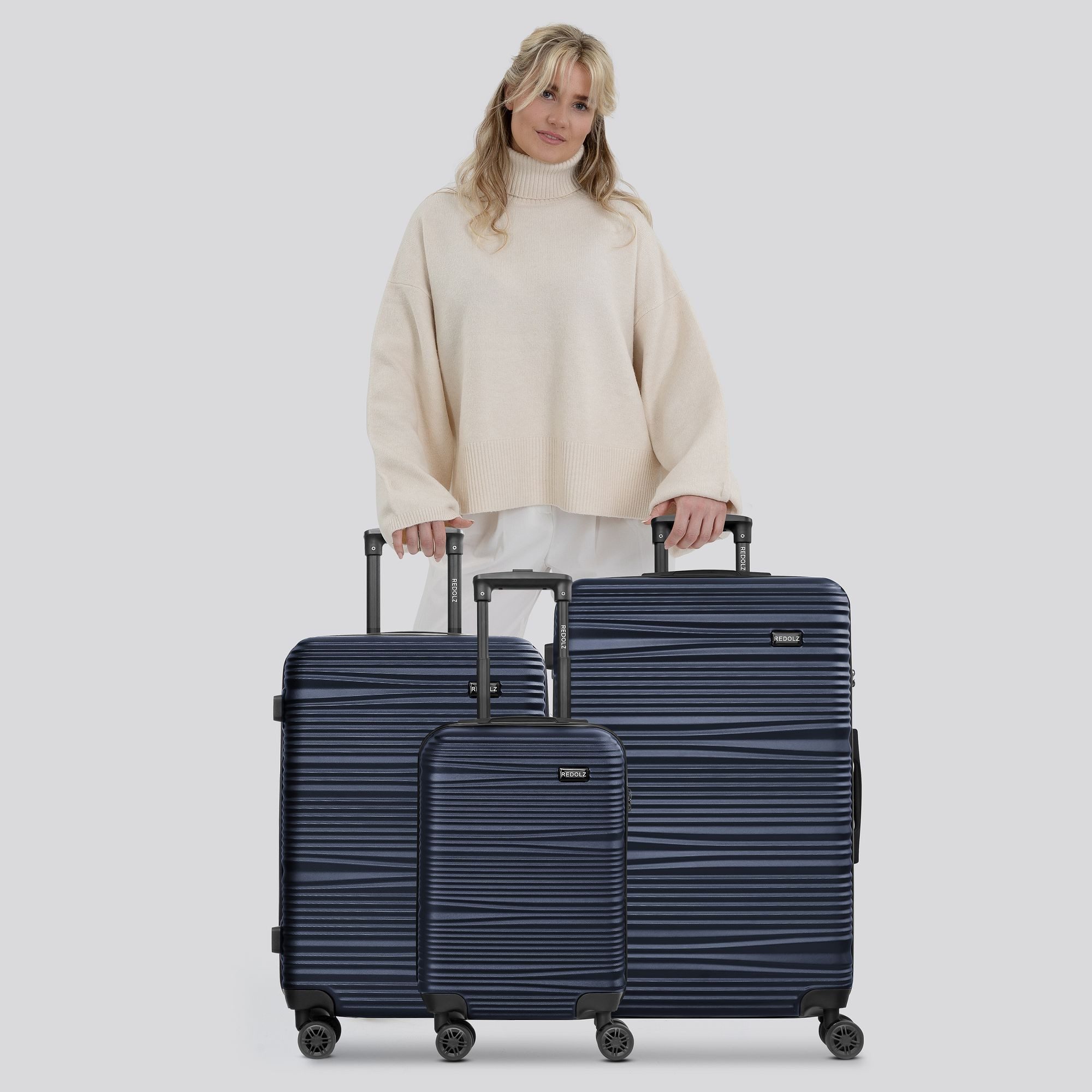Redolz Trolleyset Essentials 16, 4 Rollen, (3-teilig, 3 tlg), ABS