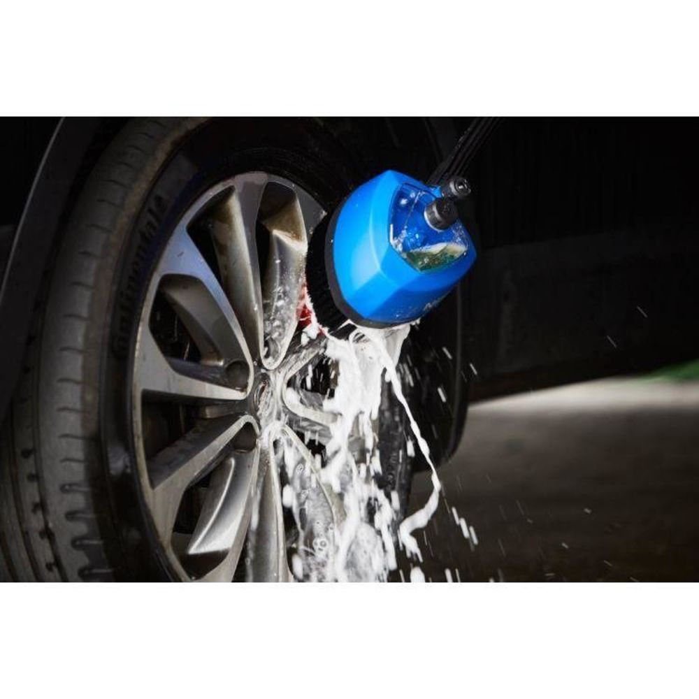 Nilfisk Hochdruckreiniger-Düse Original 128470459 Multibürsten Set komplett, Hochdruckreiniger Zubehör, Click&Clean, 3-in-1 Set, rotierende Bürste inkl. Garten-, Fahrzeug- und Felgen-Bürsteneinsatz, Reinigungsmitteltank, Ideal für die Reinigung von Gartenmöbel, Fahrrad, Balkon, Fassaden, Wohnwagen, Wohnmobil