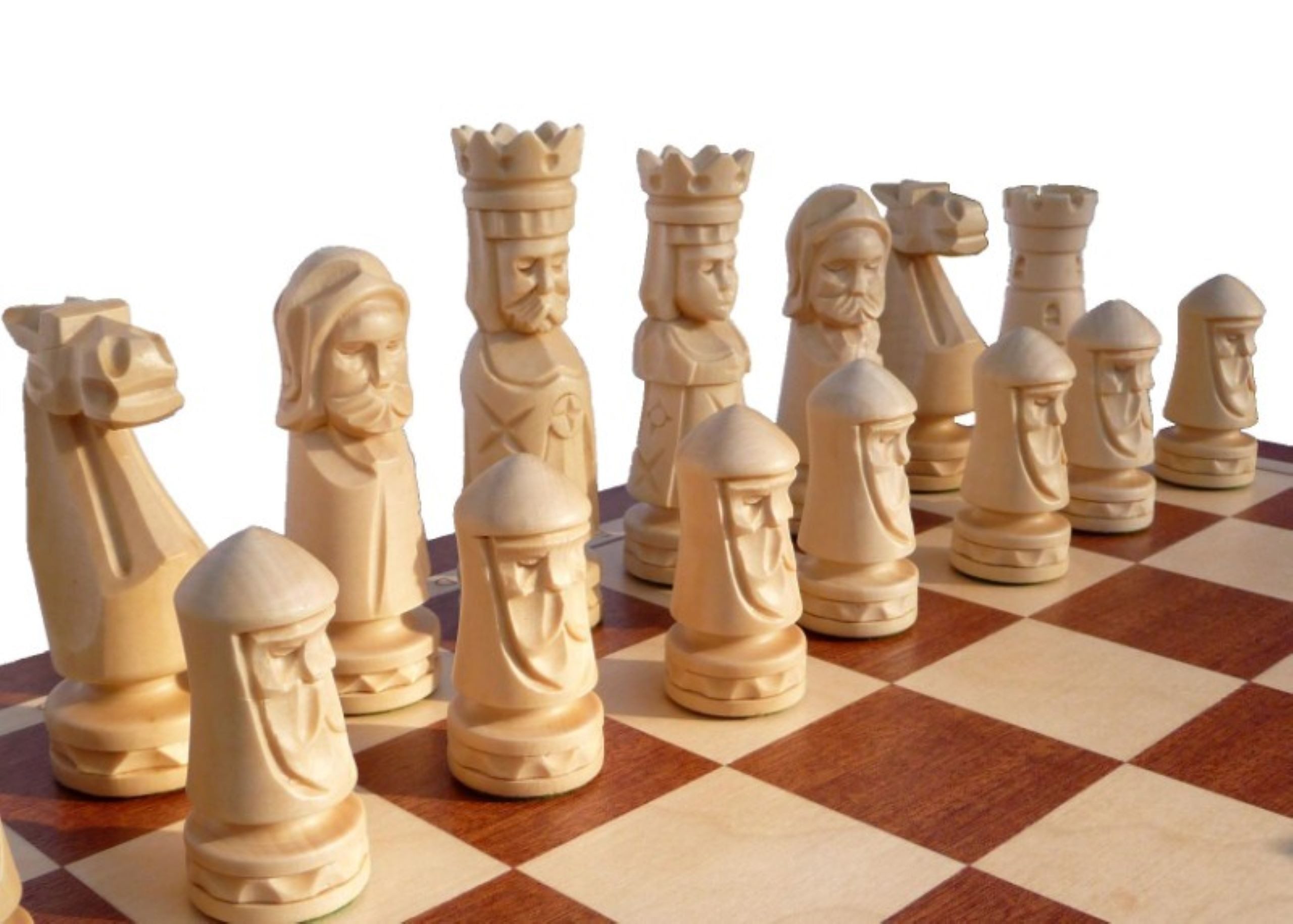 Holzprodukte Spielesammlung Grosses Schach Schachspiel intarsie 56 x 56 cm HANDGESCHNITZT Holz