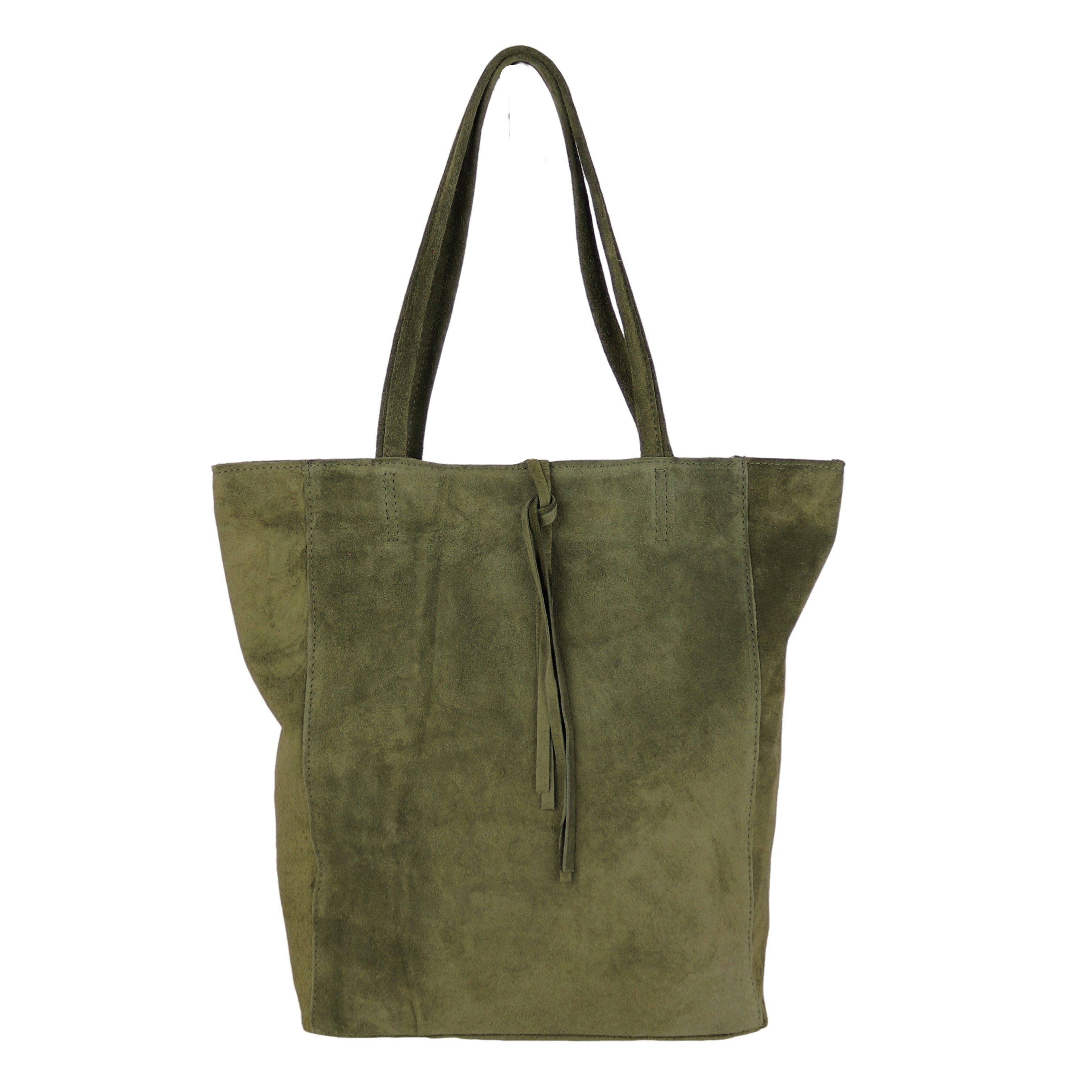 MIRROSI Shopper aus Echtleder / Wildleder, Made in Italy, Henkeltasche Tasche (Einkaufstasche in vielen trendigen Farben), Tragetasche (38x38x16cm) mit Stauraum A4 Ordner