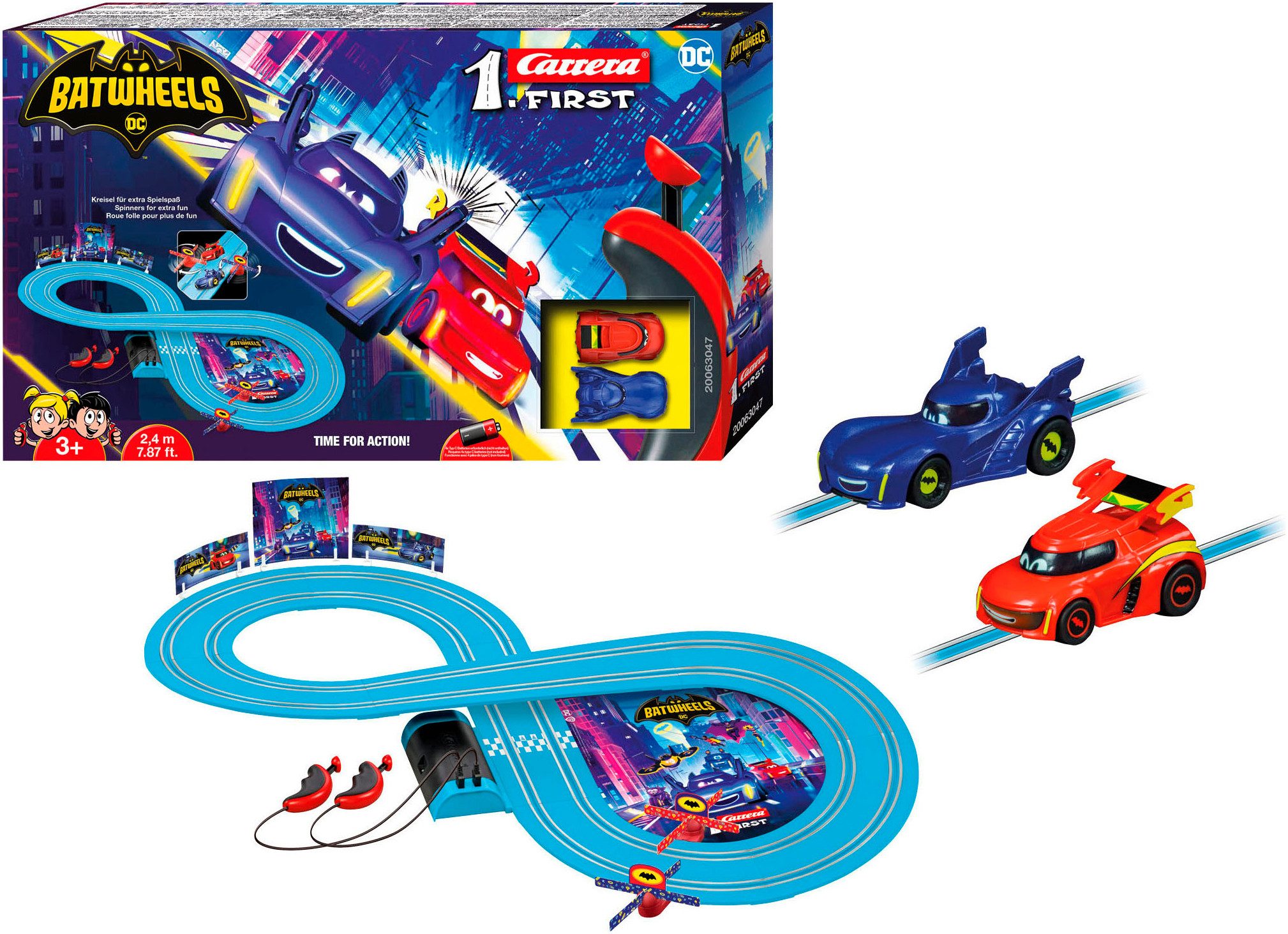 Autorennbahn Carrera® First - Batwheels Time for Action