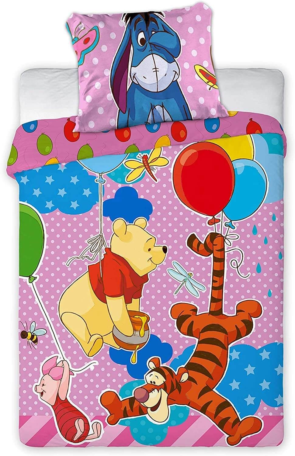 Babybettwäsche Disney´s Winnie the Pooh - Baby-Bettwäsche-Set für Mädchen,  100x135 & 40x60, Baby Best, Baumwolle, 100% Baumwolle