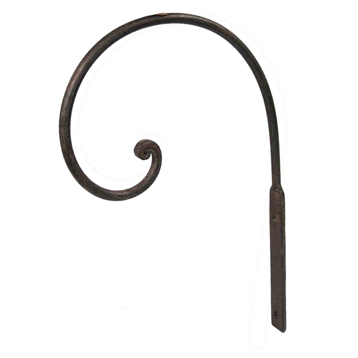 Macosa Home Dekohaken Wandhaken Blumenampel Metall Dunkelrost Laternenhaken, Dekoration, Blumenampeln, Laternen, (Haken für innen und aussen Eisen, 1-St., Braun vintage Dekoration Landhausstil)