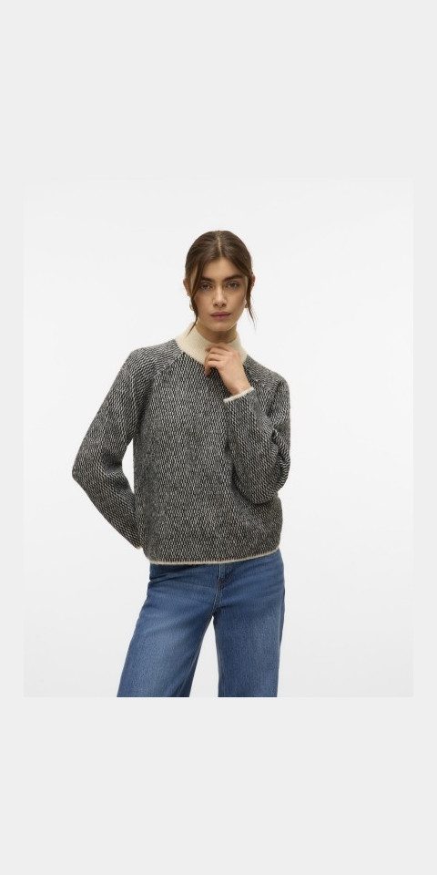 Vero Moda Longpullover VMFELIZE LS HIGH NECK PULLOVER BOO
