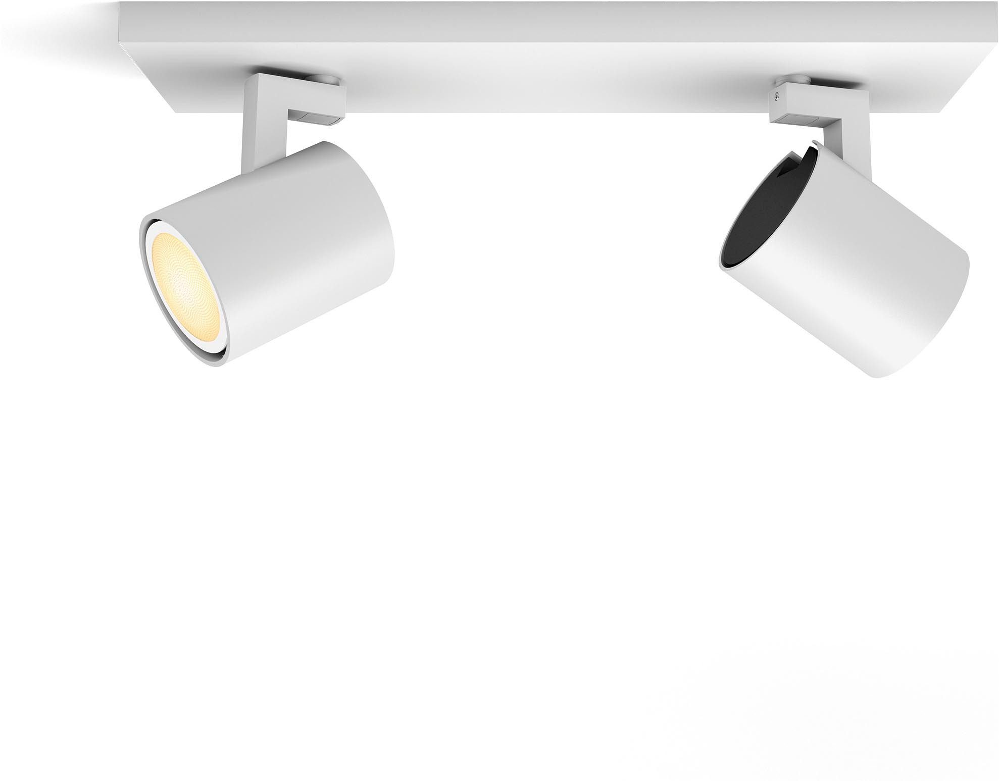 Philips Hue LED Deckenspot White Ambiance Runner Doppelspot weiß, Abschaltautomatik, Bluetooth, CCT - über Fernbedienung, Dimmer, Dimmfunktion, Einschlafhilfe, Farbsteuerung, Farbwechsel, Fernbedienung, Infrarot inkl., Memory, nach Trennung vom Netz, Nach