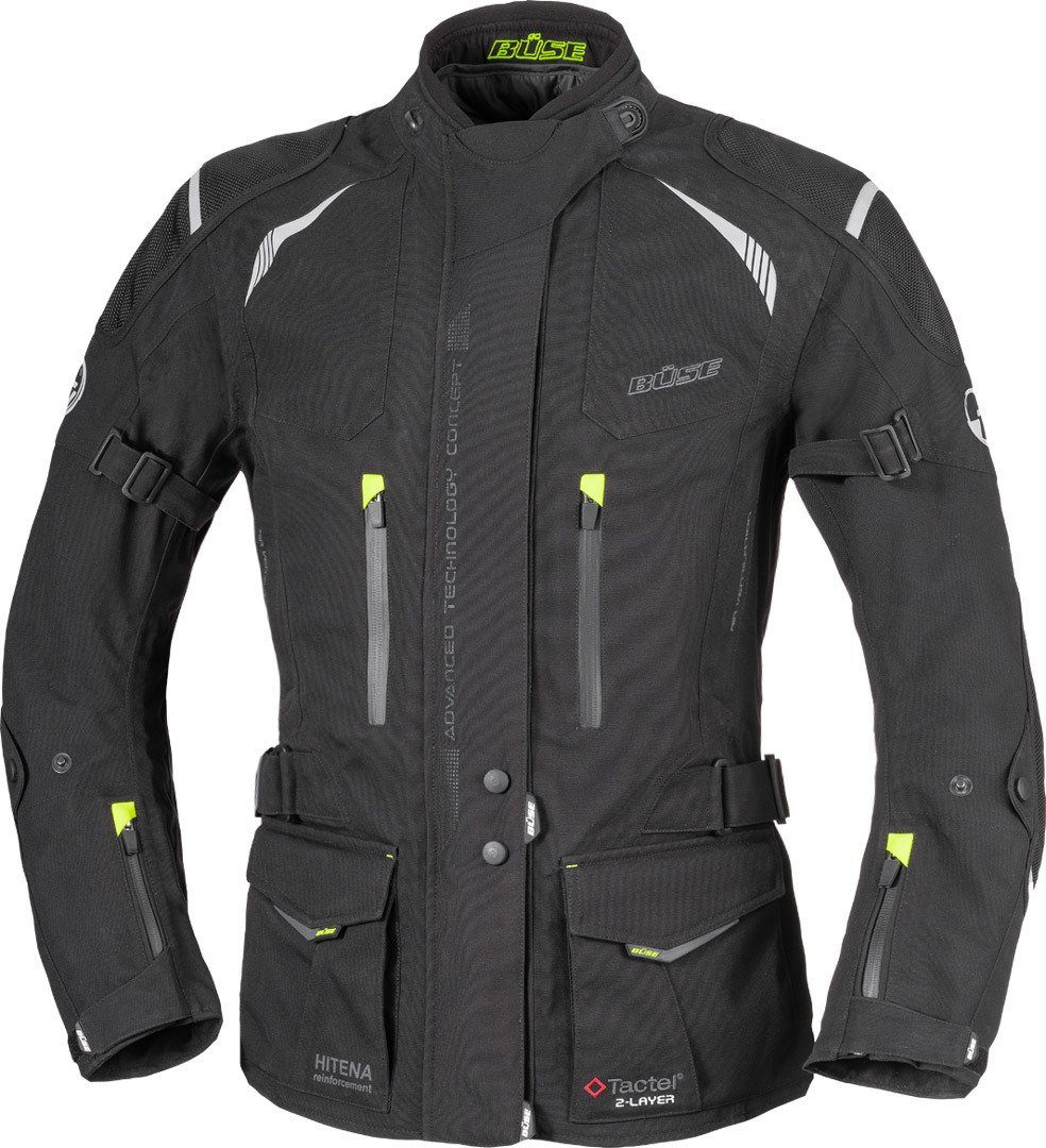 Motorradjacke Büse Textiljacke Damen Motorrad Grado Black/Neon