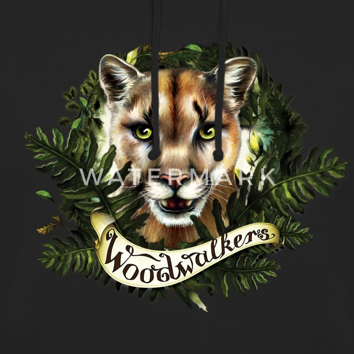 Spreadshirt Hoodie Woodwalkers Carag In Tiergestalt & Schriftzug Unisex Hoodie (1-tlg)