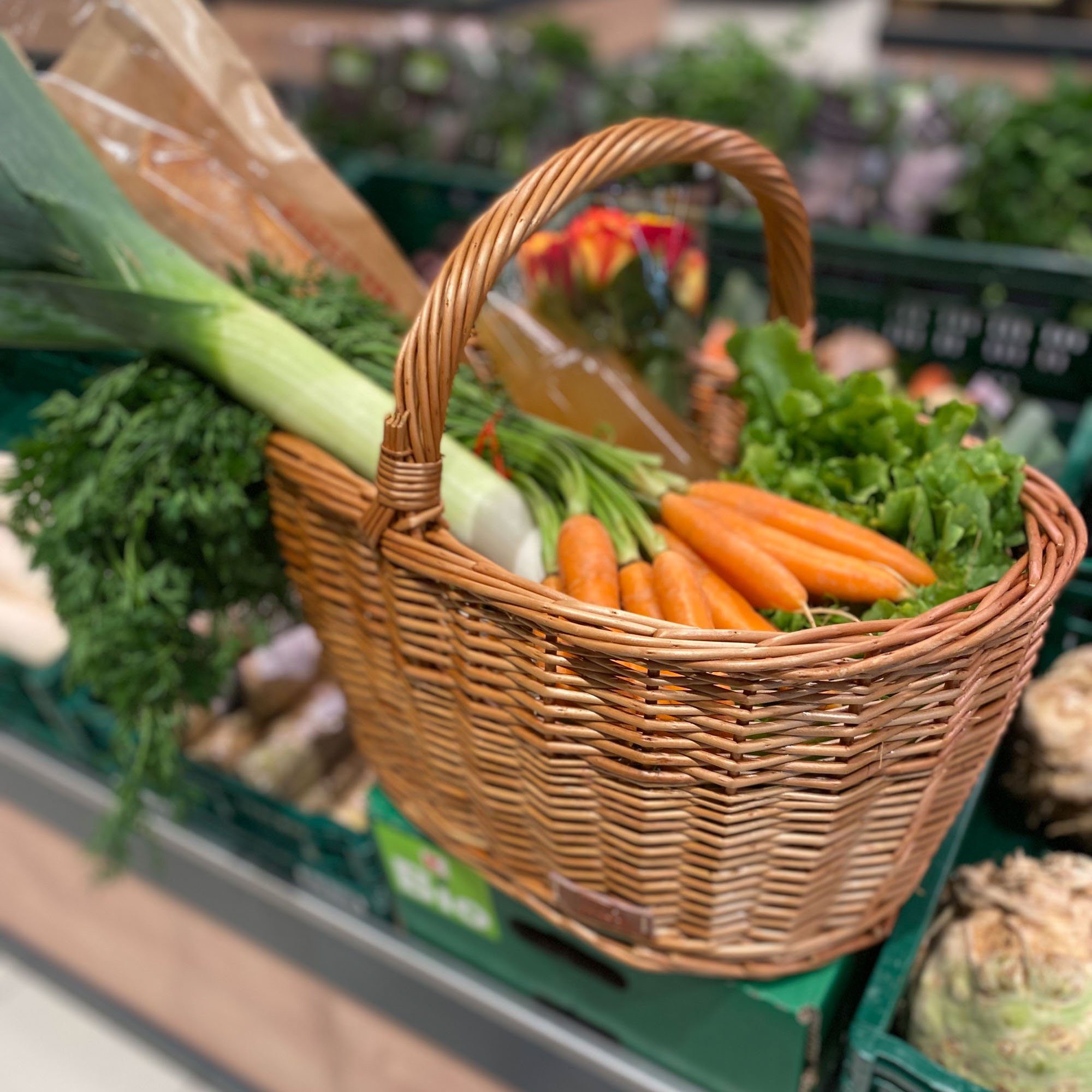 UNUS HOME Einkaufskorb Weidenkorb Henkelkorb, Bügelkorb günstig online kaufen